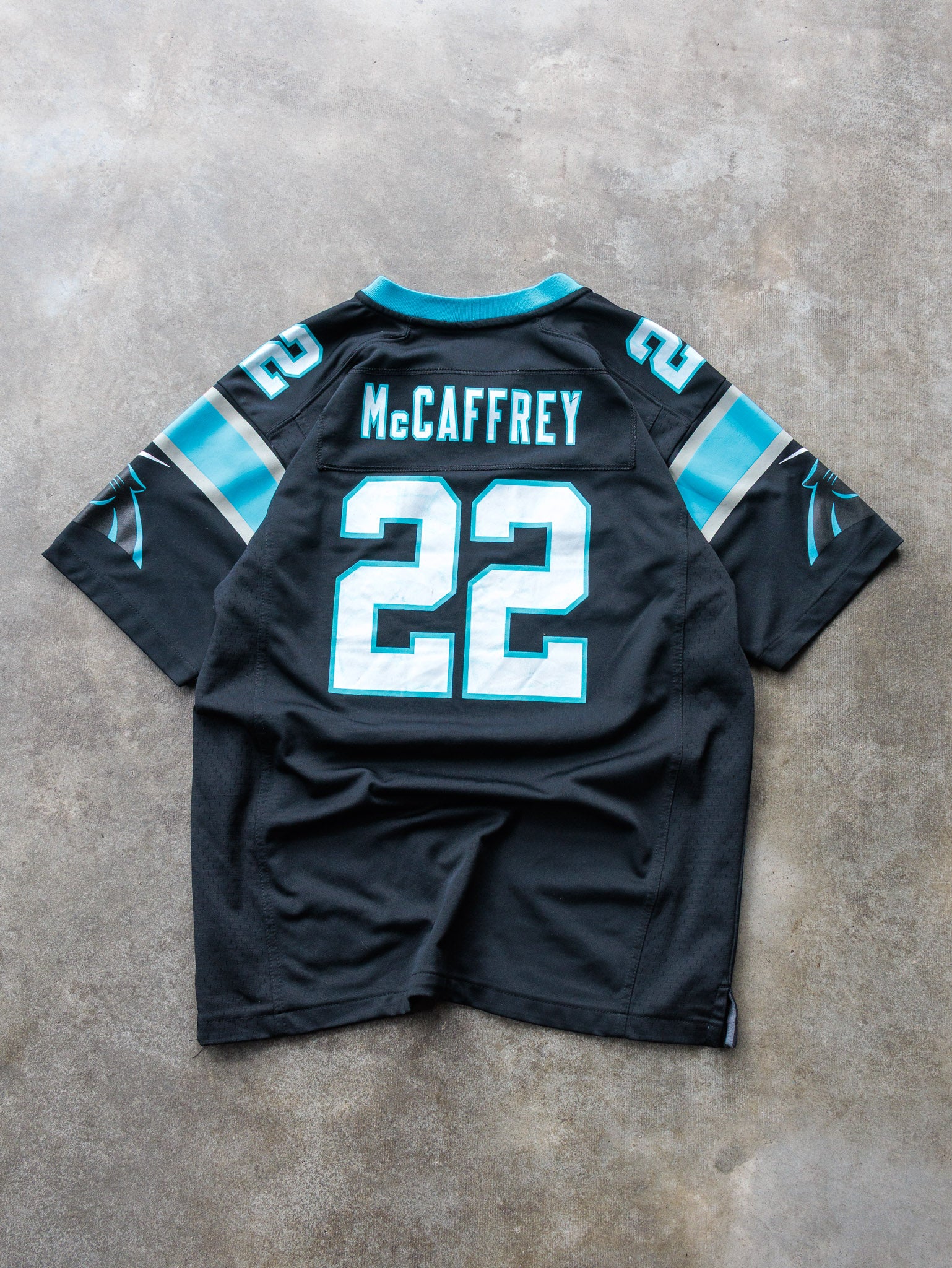 Black Nike Christian McCaffrey Carolina Panthers NFL Jersey (18-20Y)