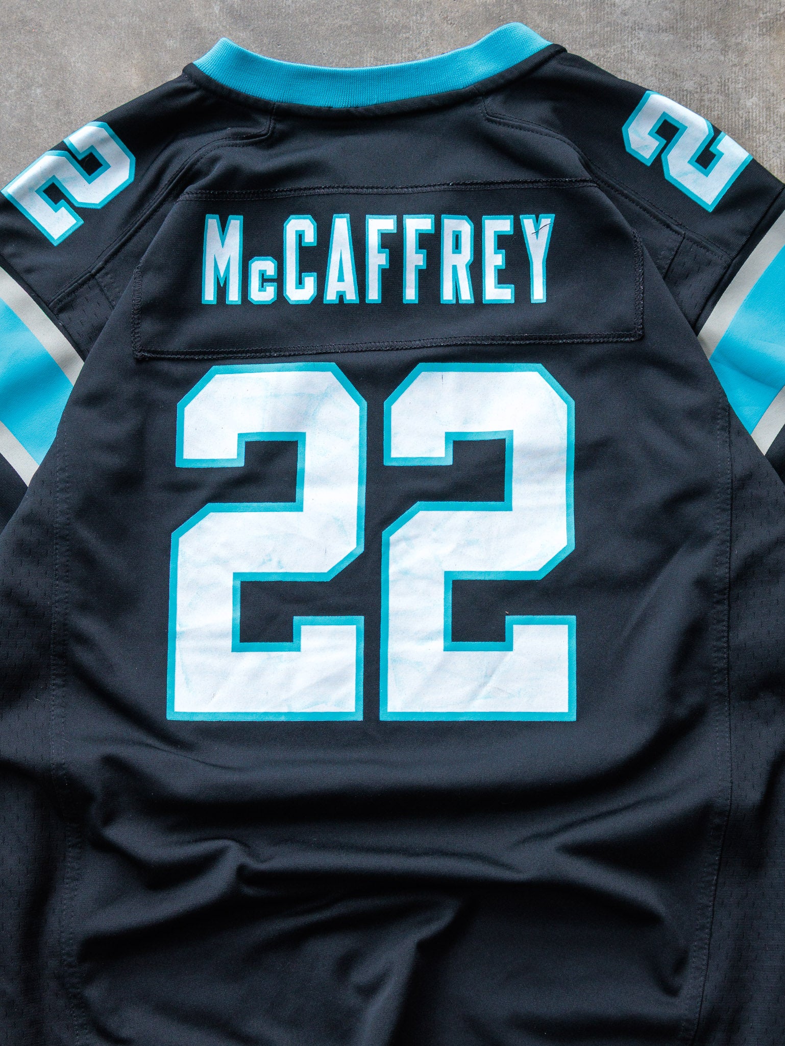 Black Nike Christian McCaffrey Carolina Panthers NFL Jersey (18-20Y)