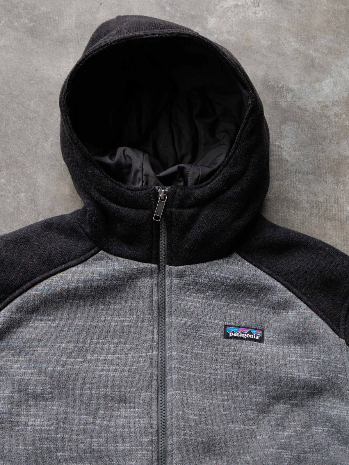 Vintage Grey Patagonia Colourblock Fleece Jacket (XL)