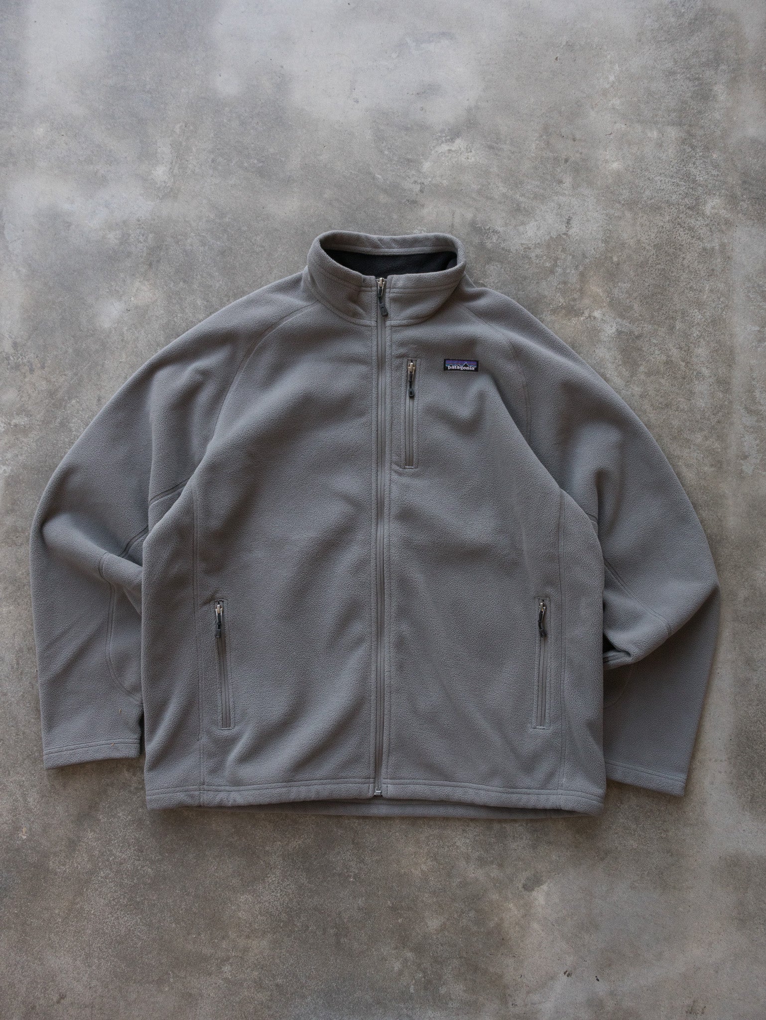 Vintage Grey Patagonia Fleece Jacket (XL)