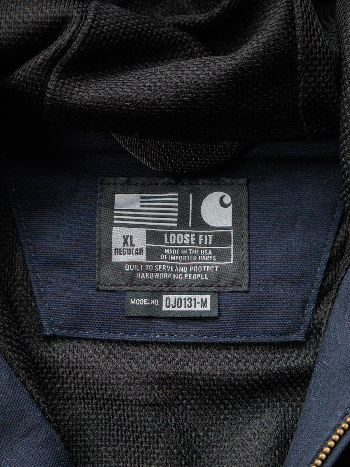 Vintage Carhartt J131 DNY 'Dark Navy' Active Jacket (XL)