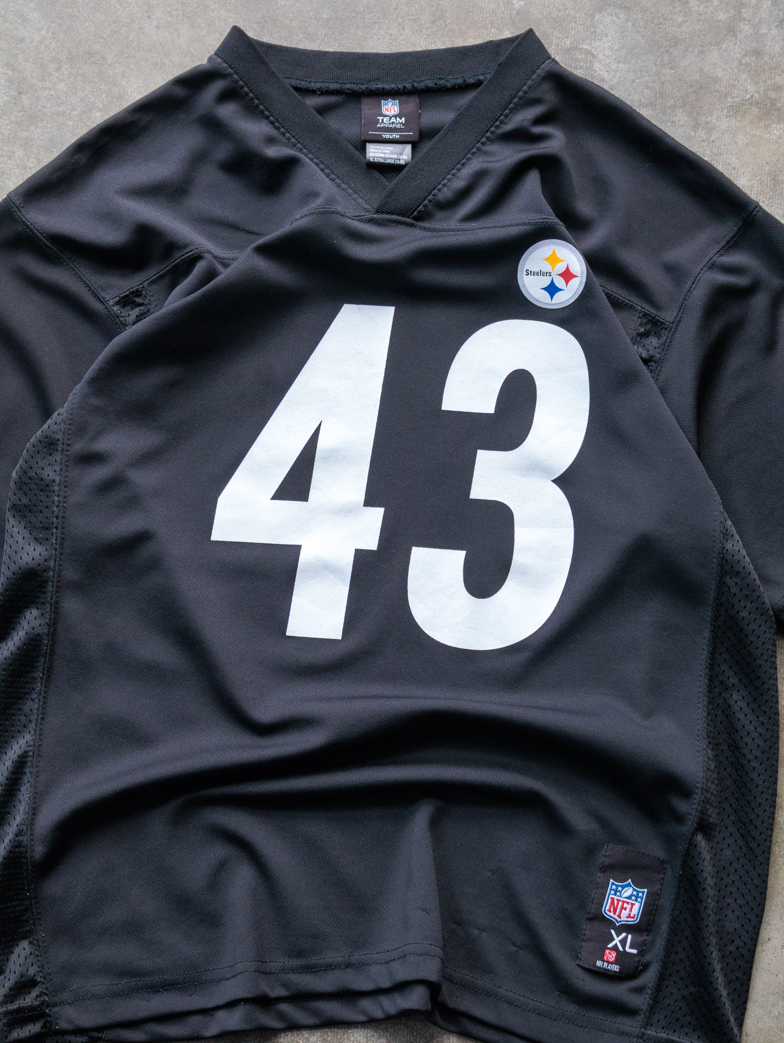 Vintage 00s Reebok Pittsburgh Steelers Troy Polamalu NFL Jersey Youth (18-20Y)