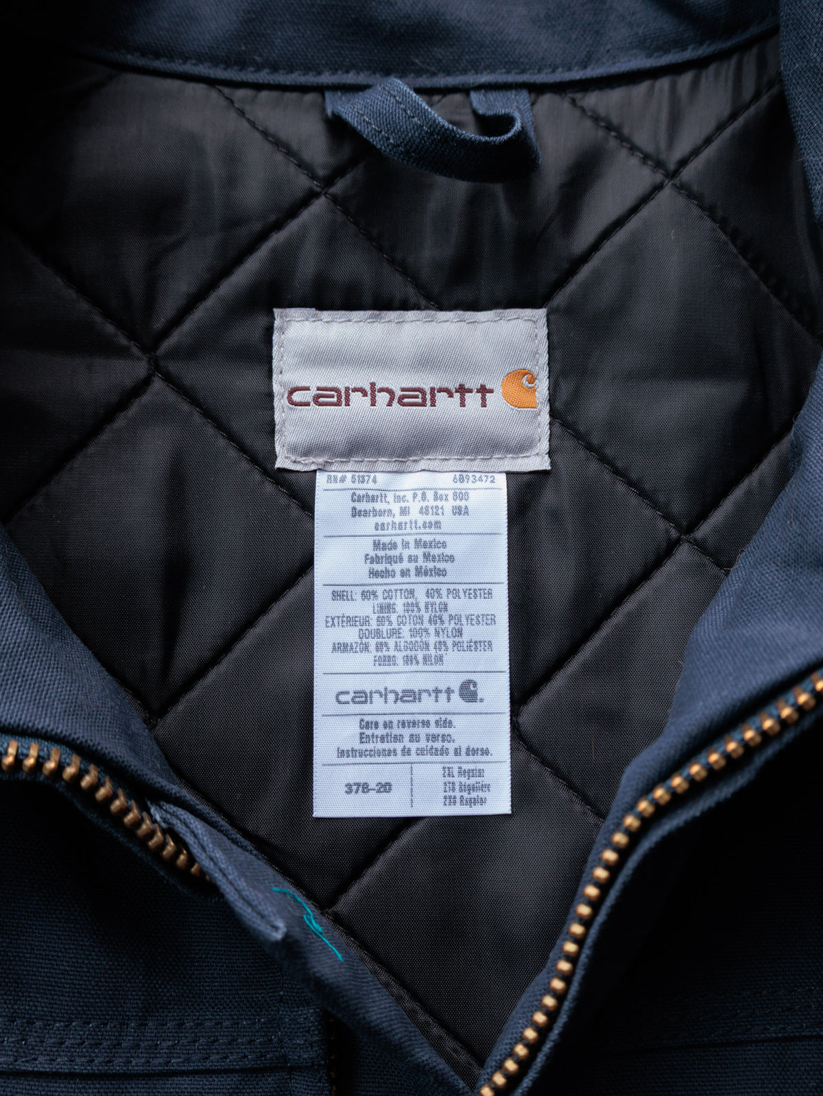Vintage Navy Carhartt Jacket (2XL)