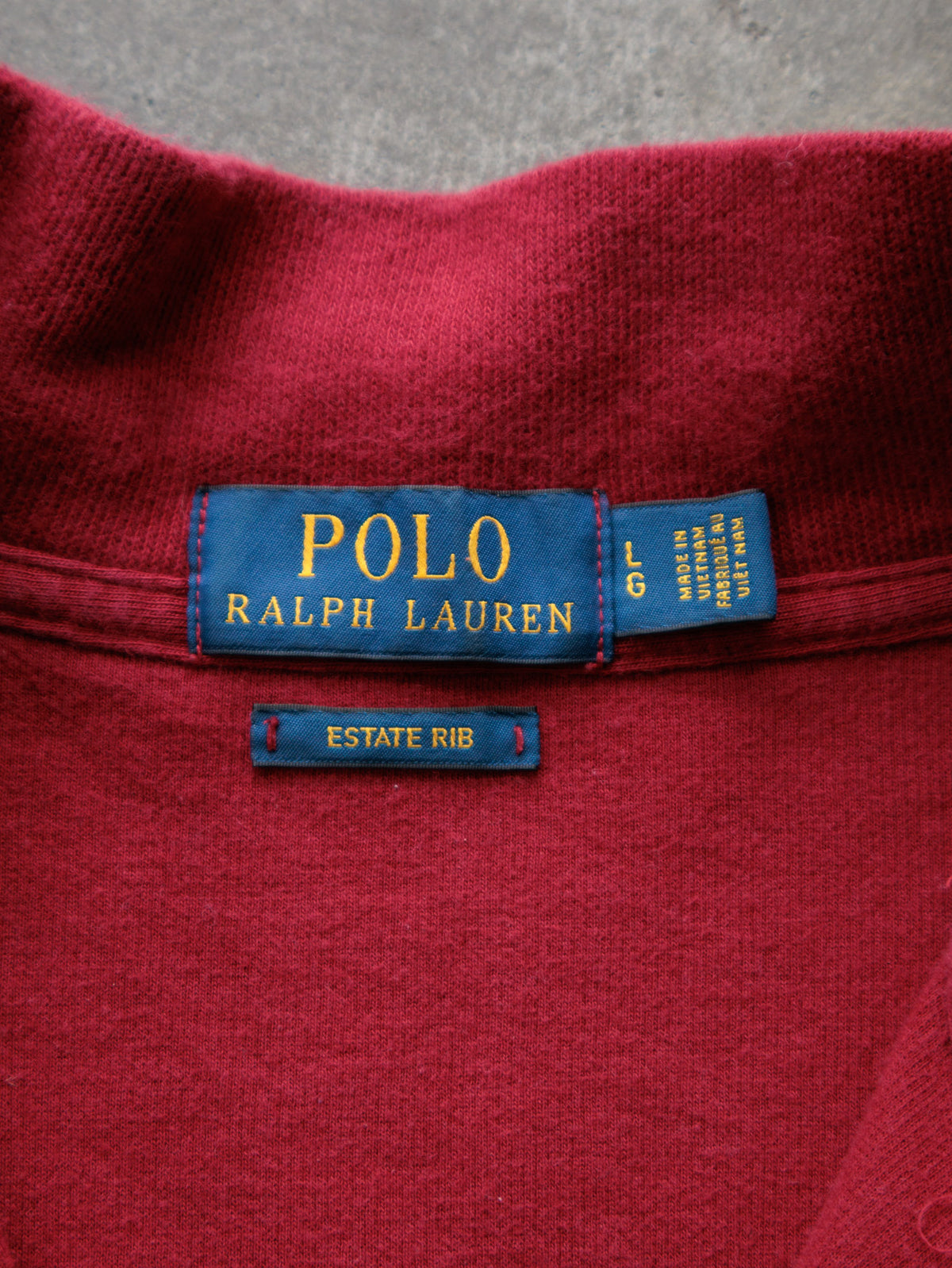 Vintage Red Polo Ralph Lauren Knit Quarter Zip (L)