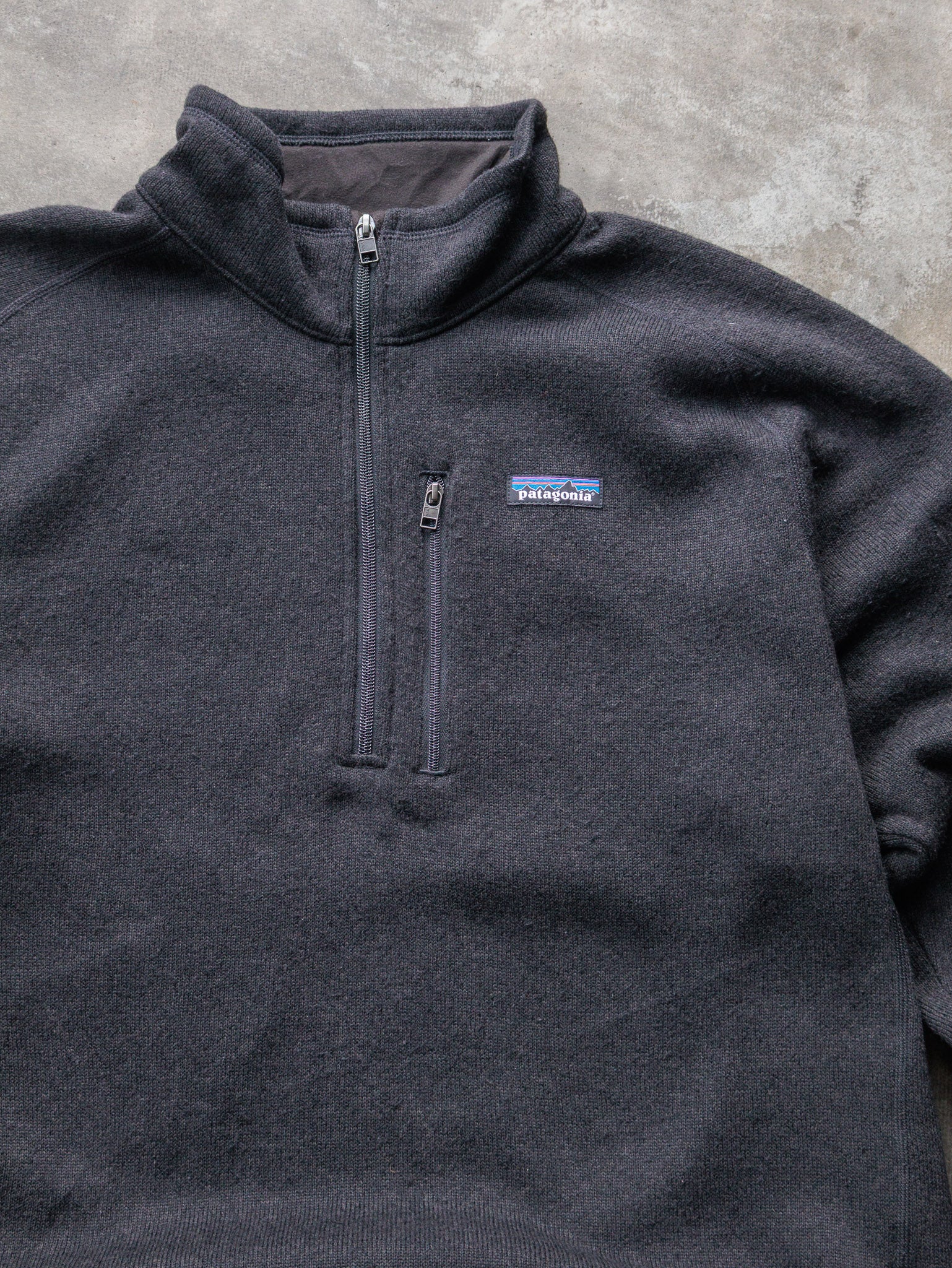Vintage Charcoal Patagonia Better Sweater Quarter Zip Pullover Sweatshirt (XL)