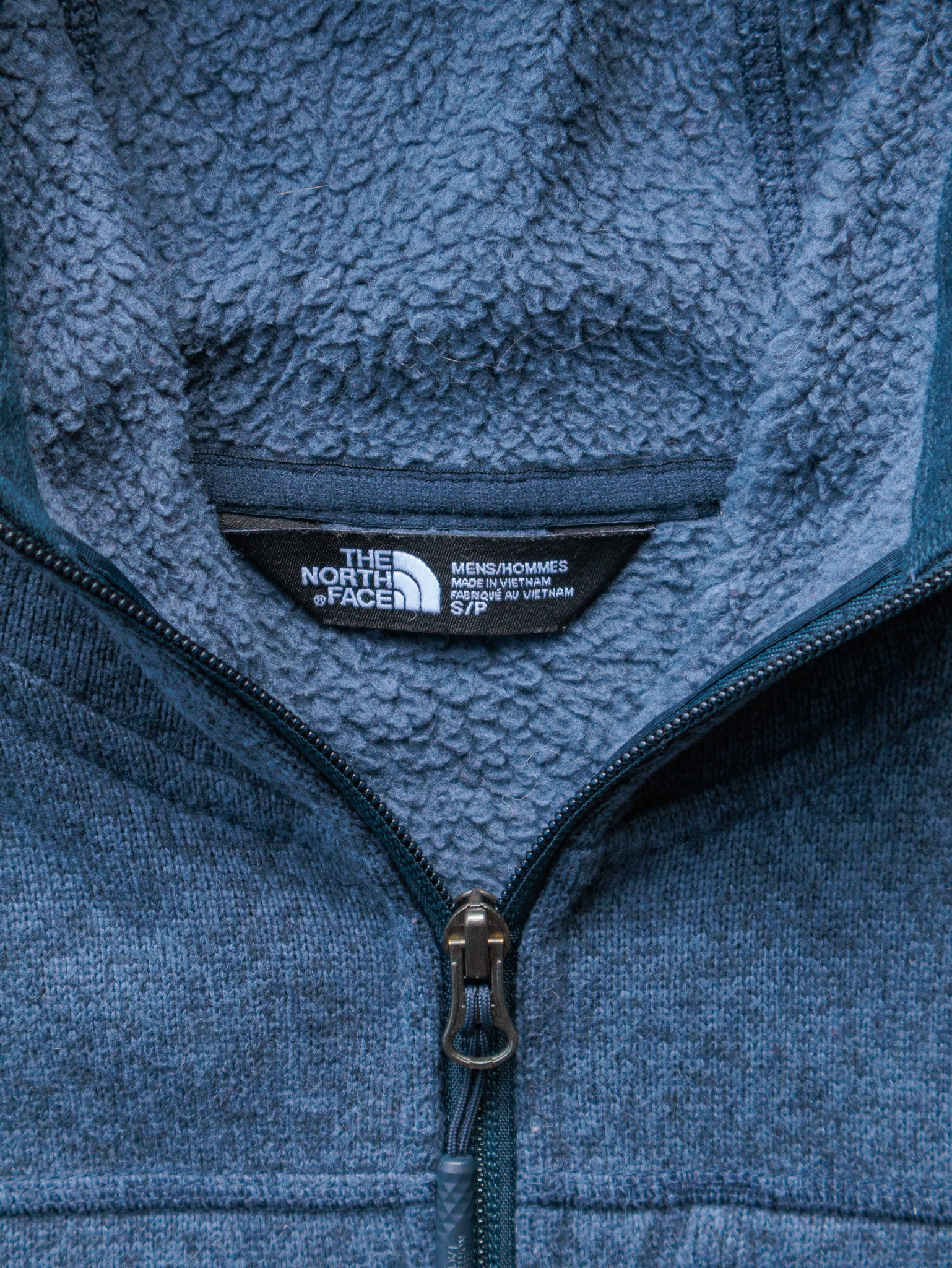 Vintage The North Face Blue Zip Fleece Hoodie (S)
