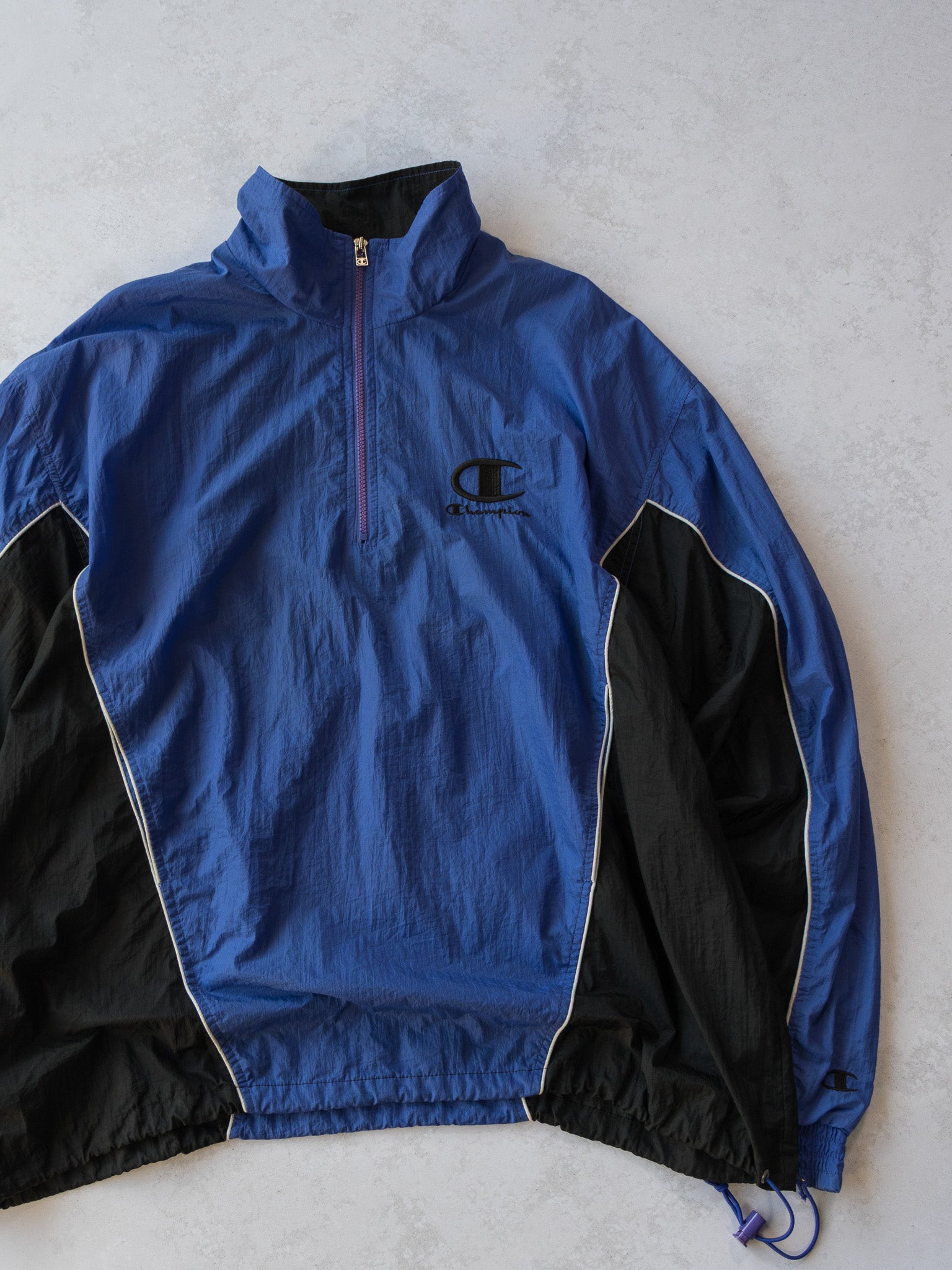 Vintage Champion Blue/Black Track Jacket (XL)
