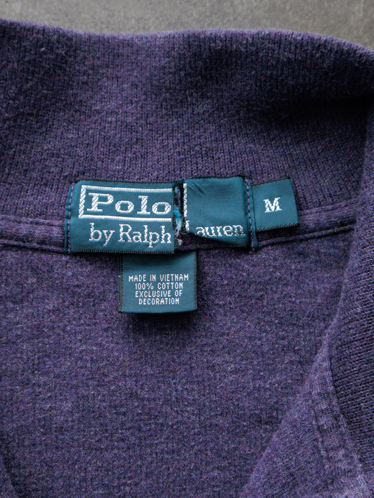 Vintage 00s Purple Polo Ralph Lauren Fleece Quarter Zip (M)