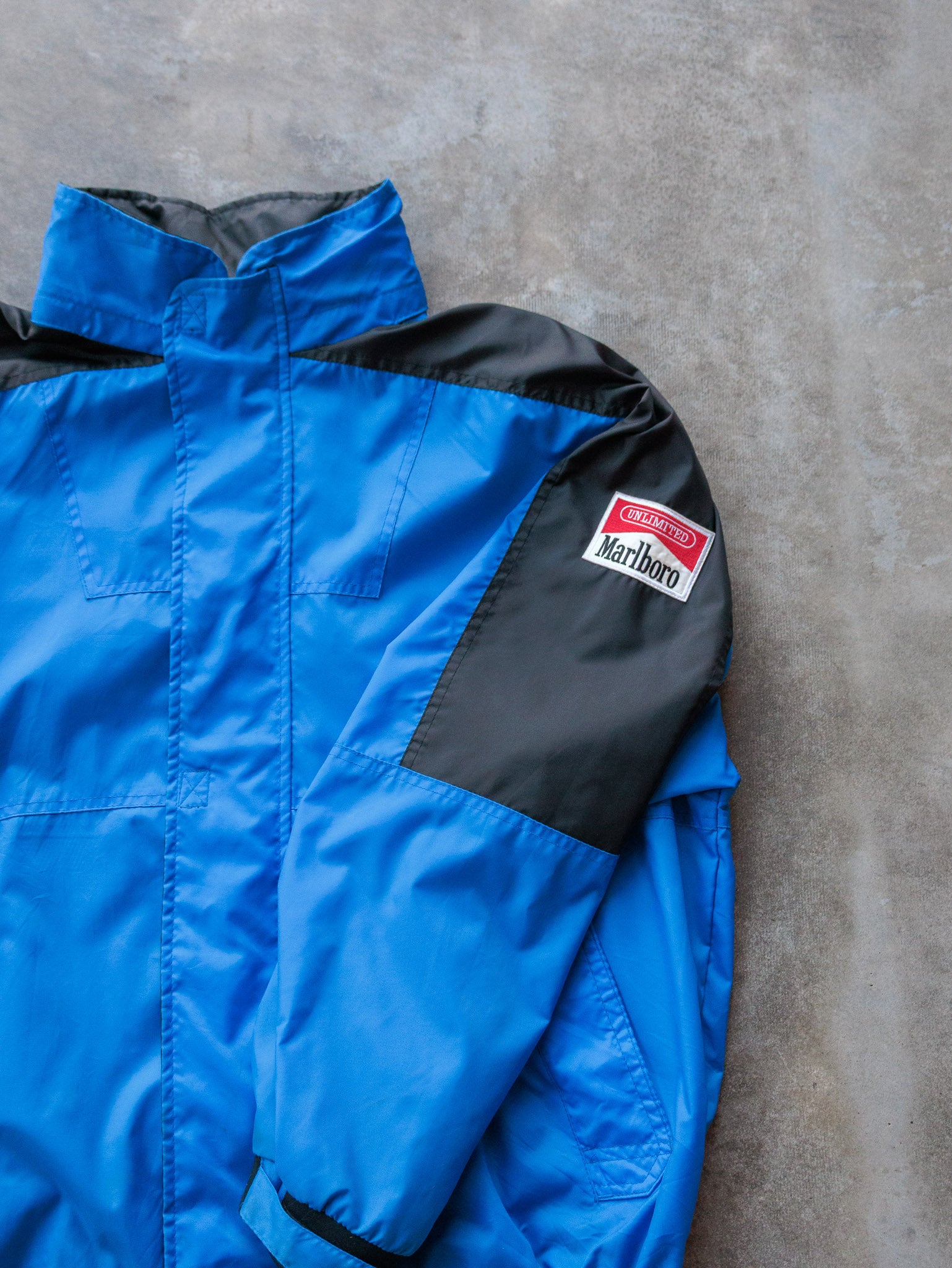 Vintage 90s Blue & Black Marlboro Unlimited Jacket (L)