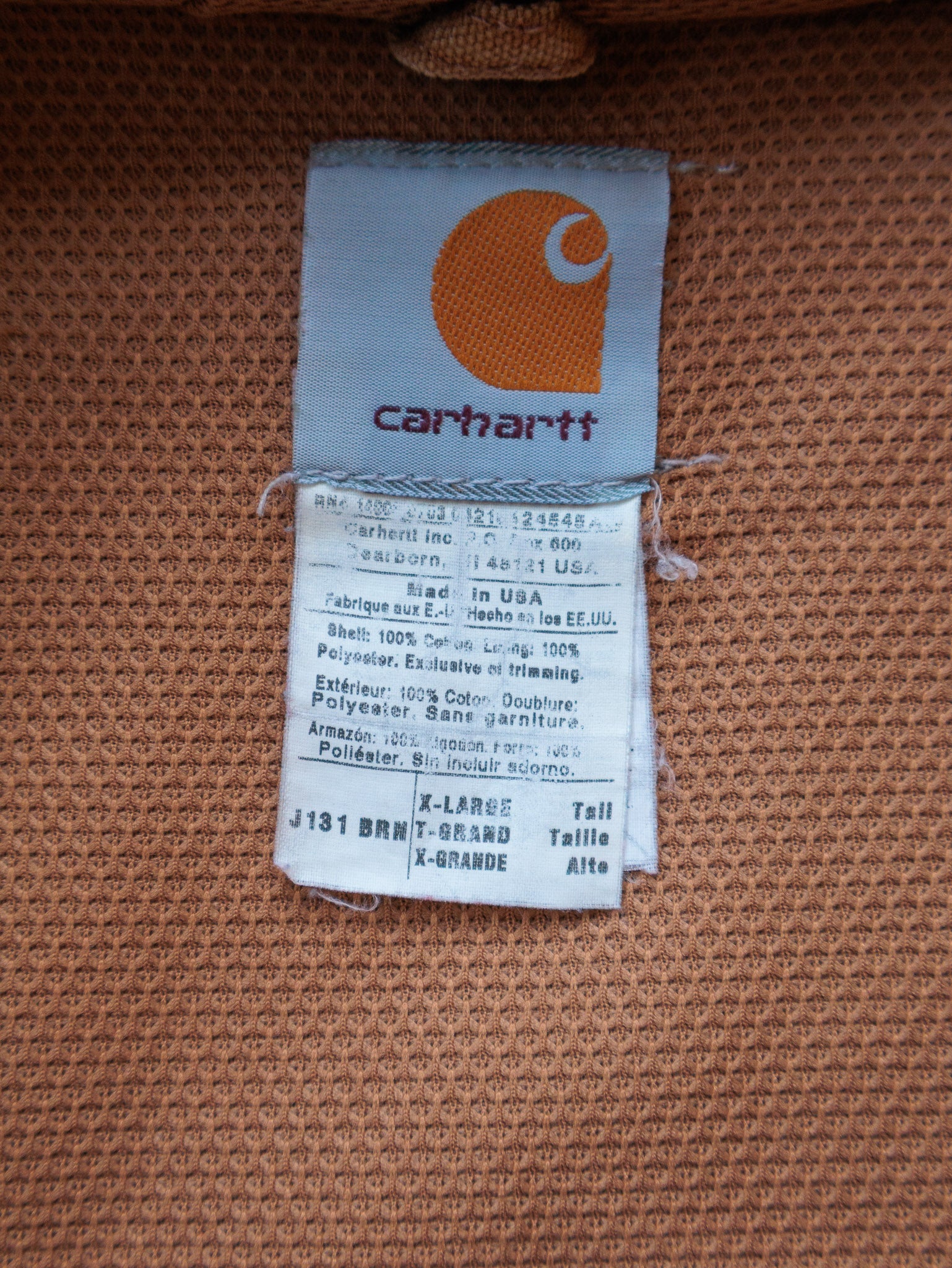 Vintage 00s Brown Carhartt Hooded Jacket (XL)