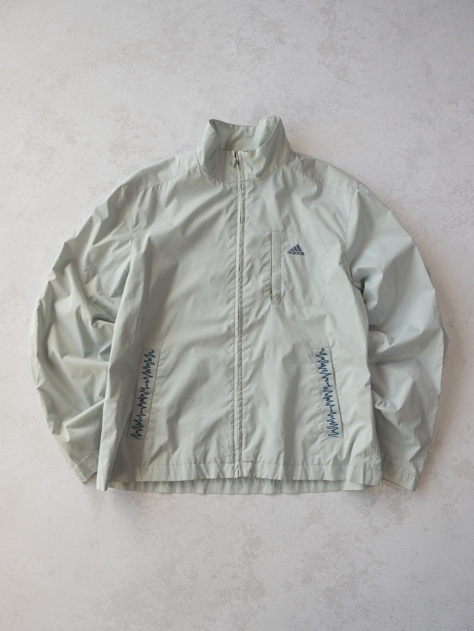 Vintage Adidas Sky Blue Track Jacket (Youth L)