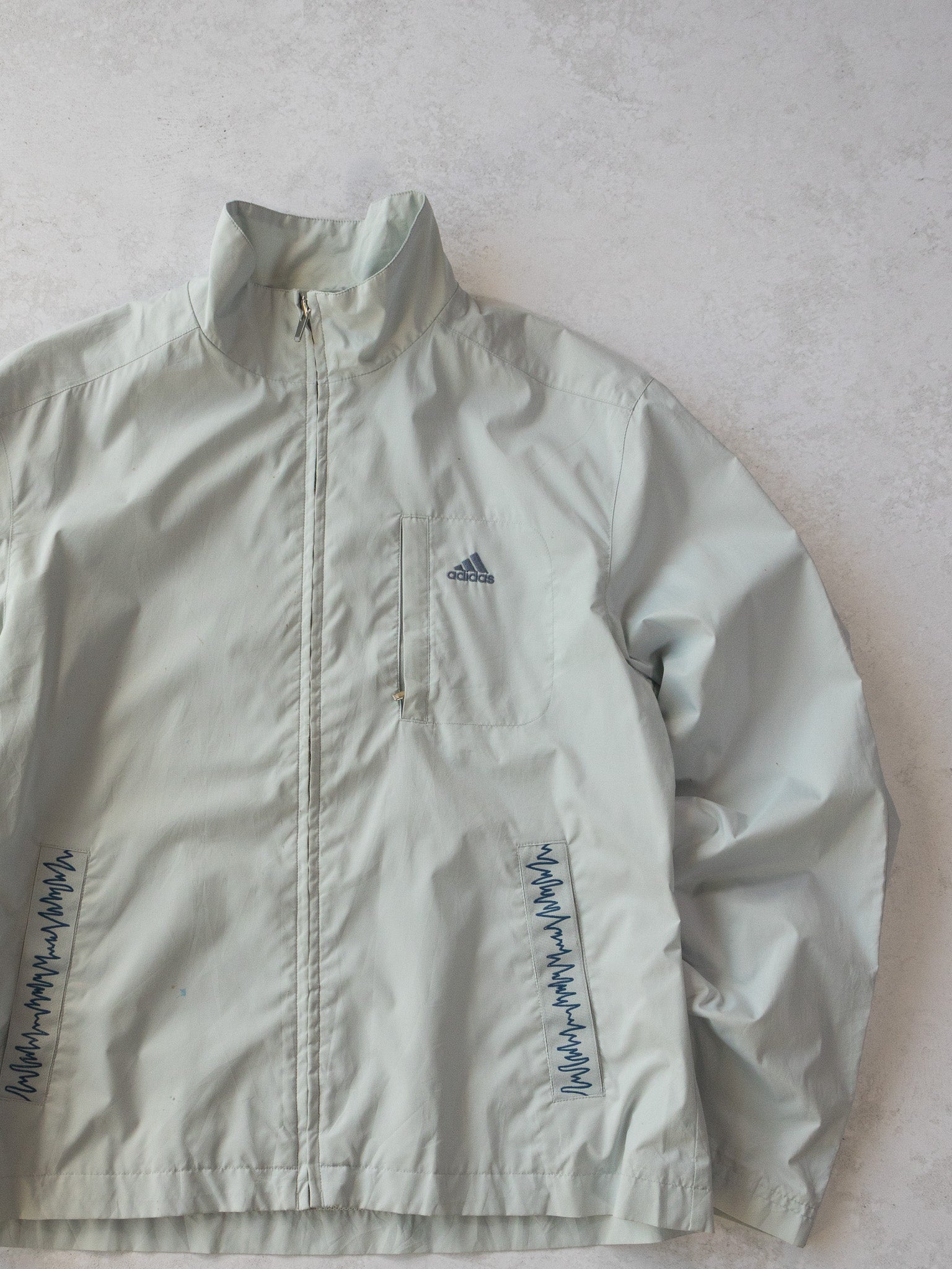 Vintage Adidas Sky Blue Track Jacket (Youth L)