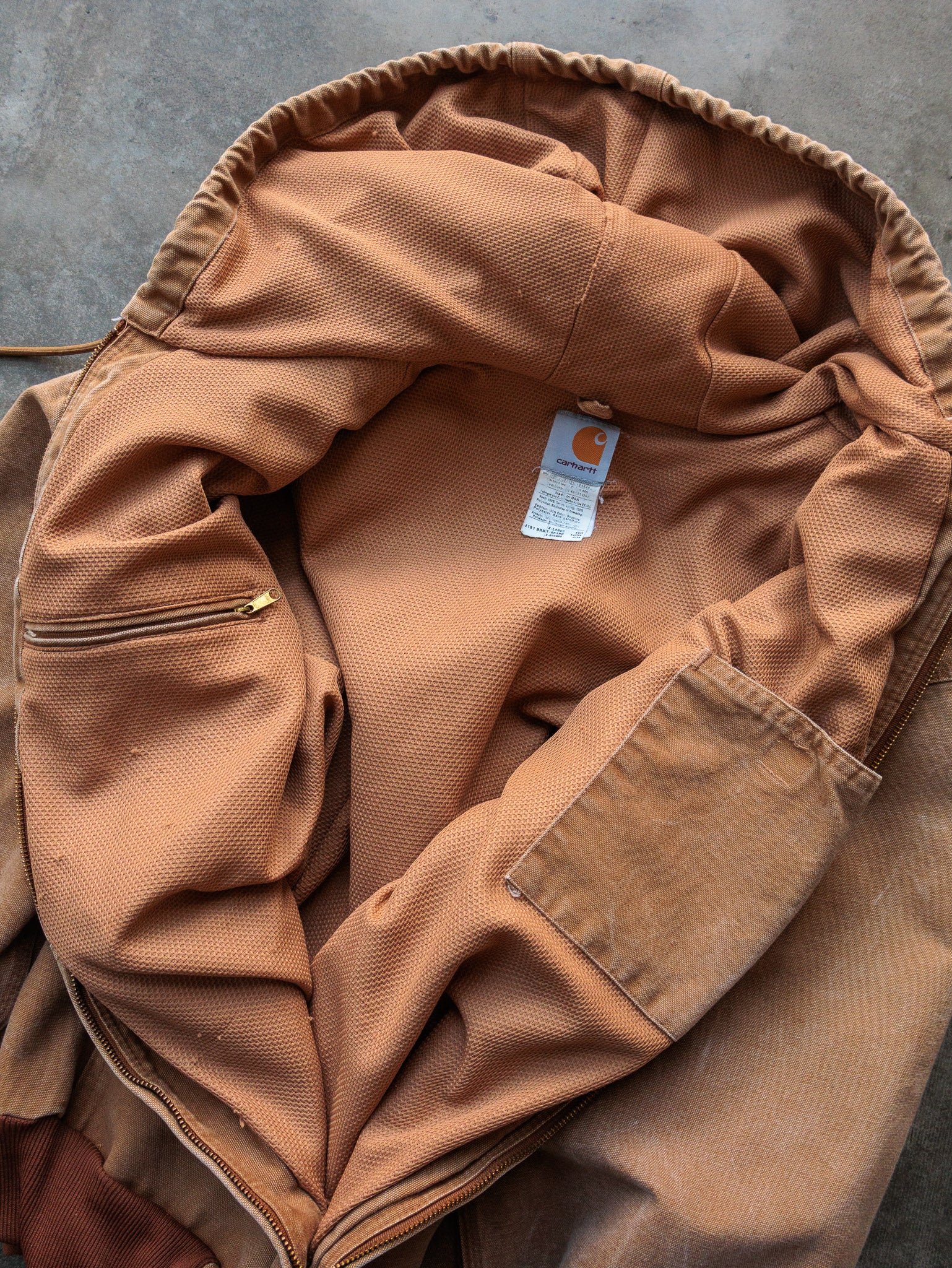 Vintage 00s Brown Carhartt Hooded Jacket (XL)