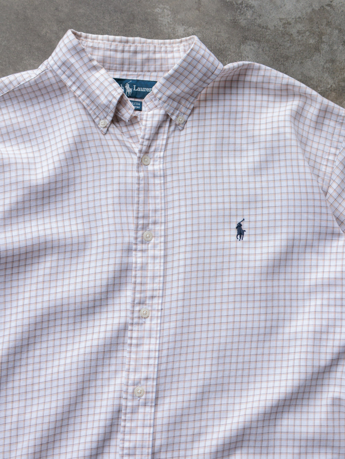 Vintage 00s White Tattersall Ralph Lauren Shirt (L)