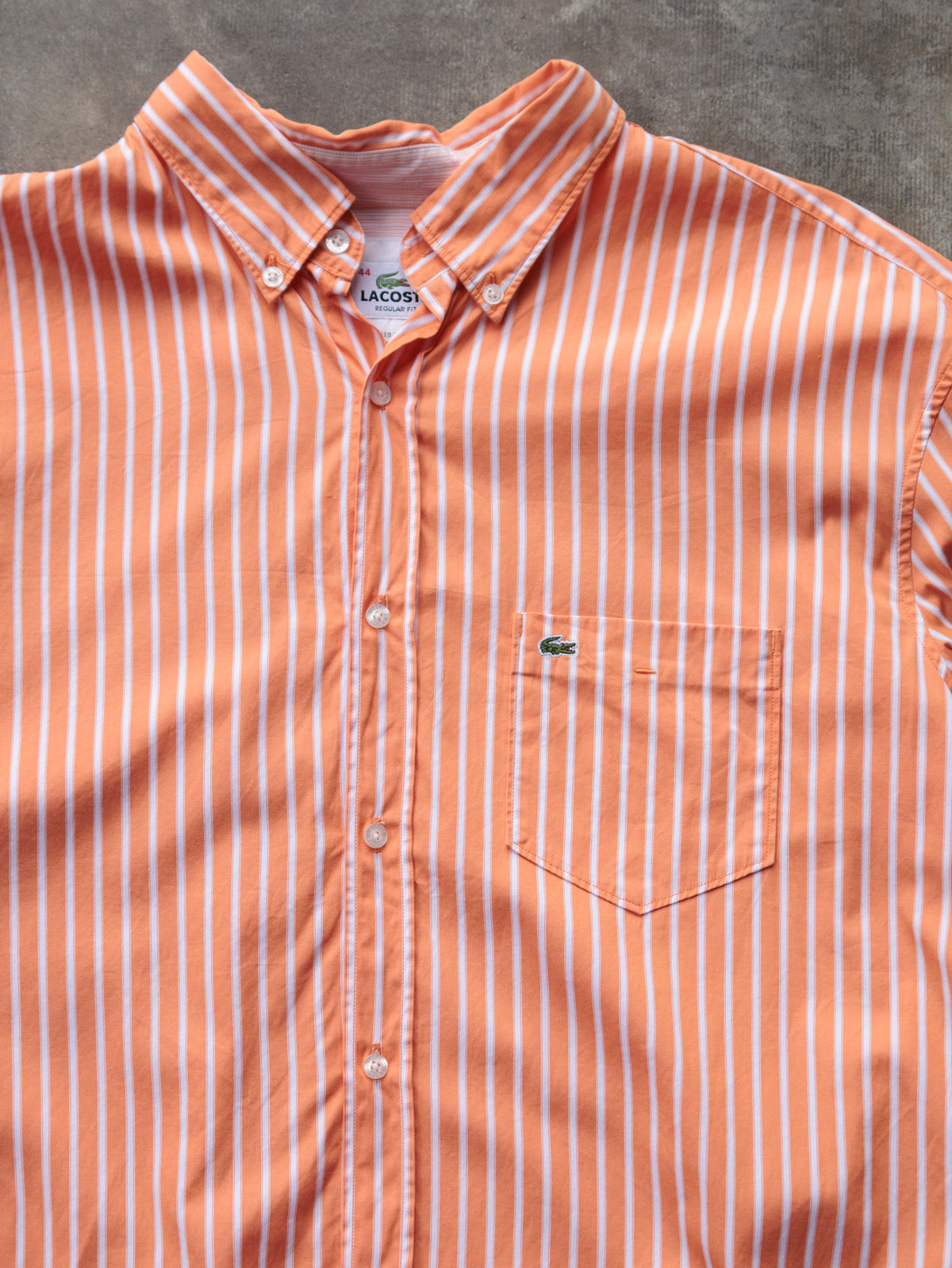 Vintage Orange Striped Lacoste Shirt (-)