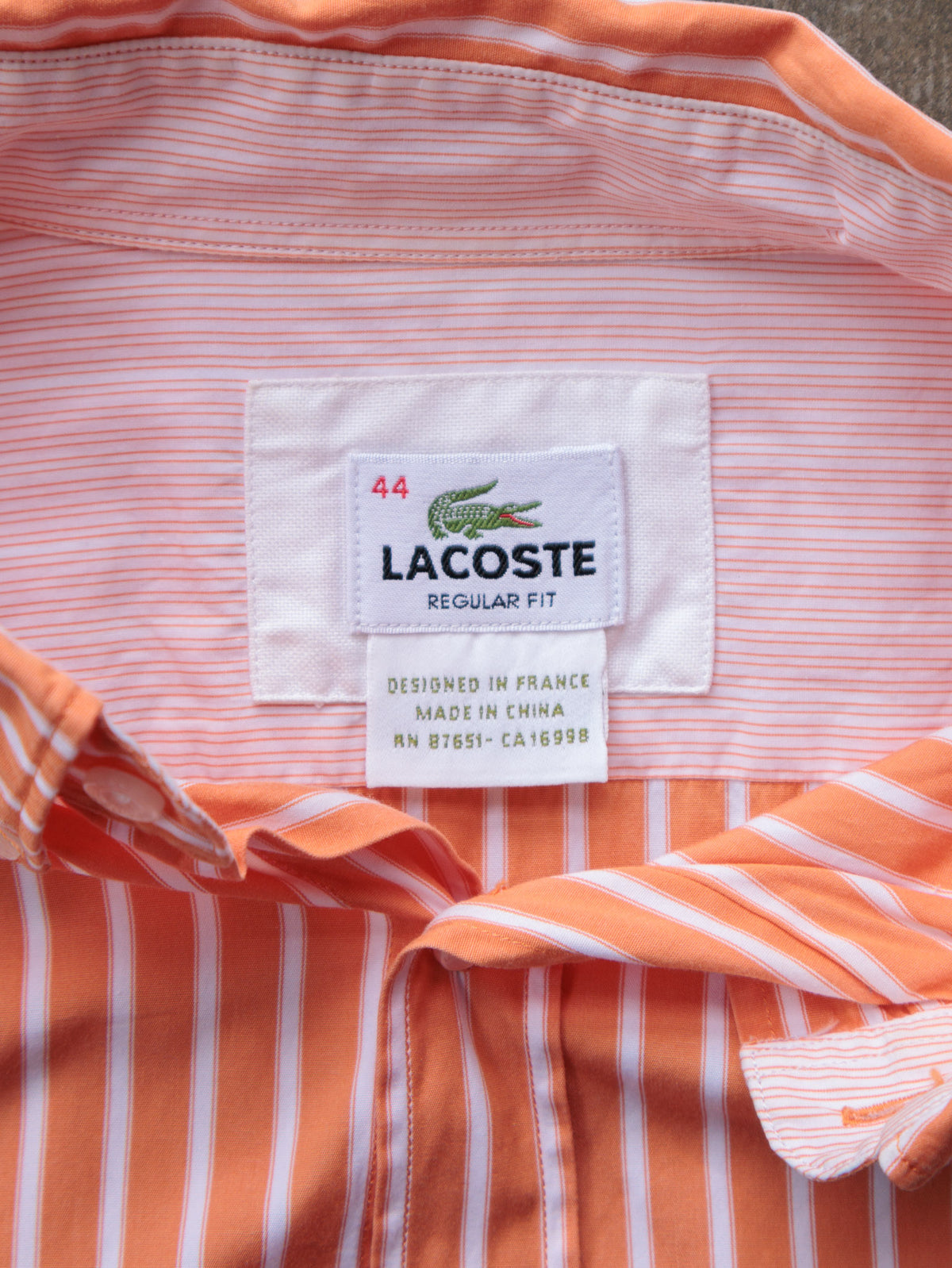 Vintage Orange Striped Lacoste Shirt (-)