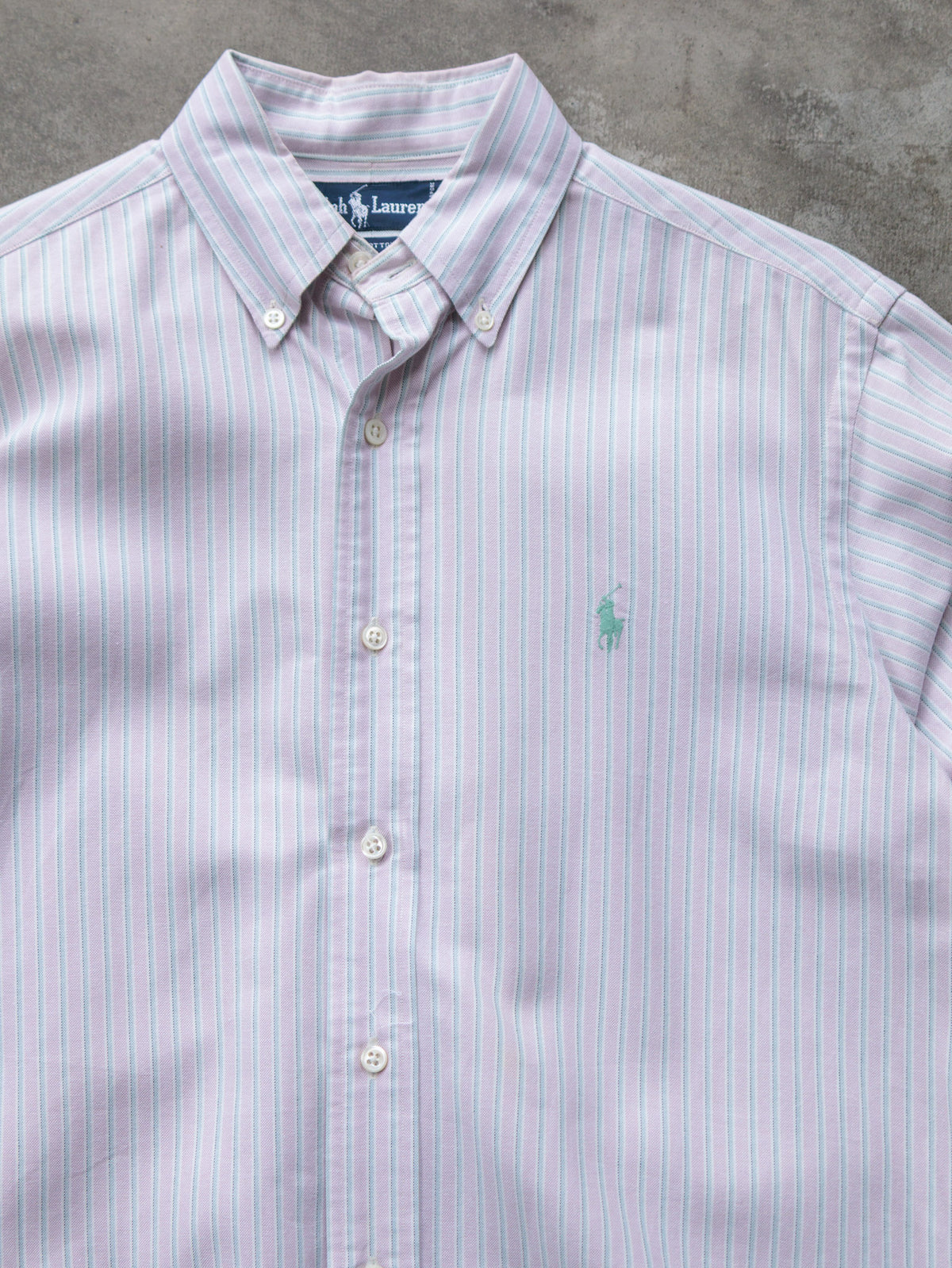 Vintage 00s Pink Striped Ralph Lauren Shirt (M)