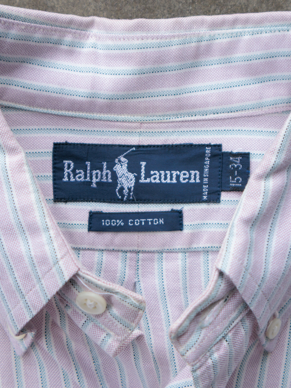 Vintage 00s Pink Striped Ralph Lauren Shirt (M)