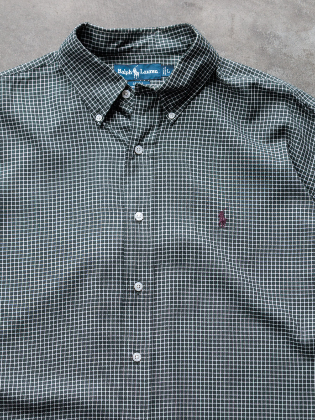 Vintage 00s Green Plaid Ralph Lauren Shirt (L)
