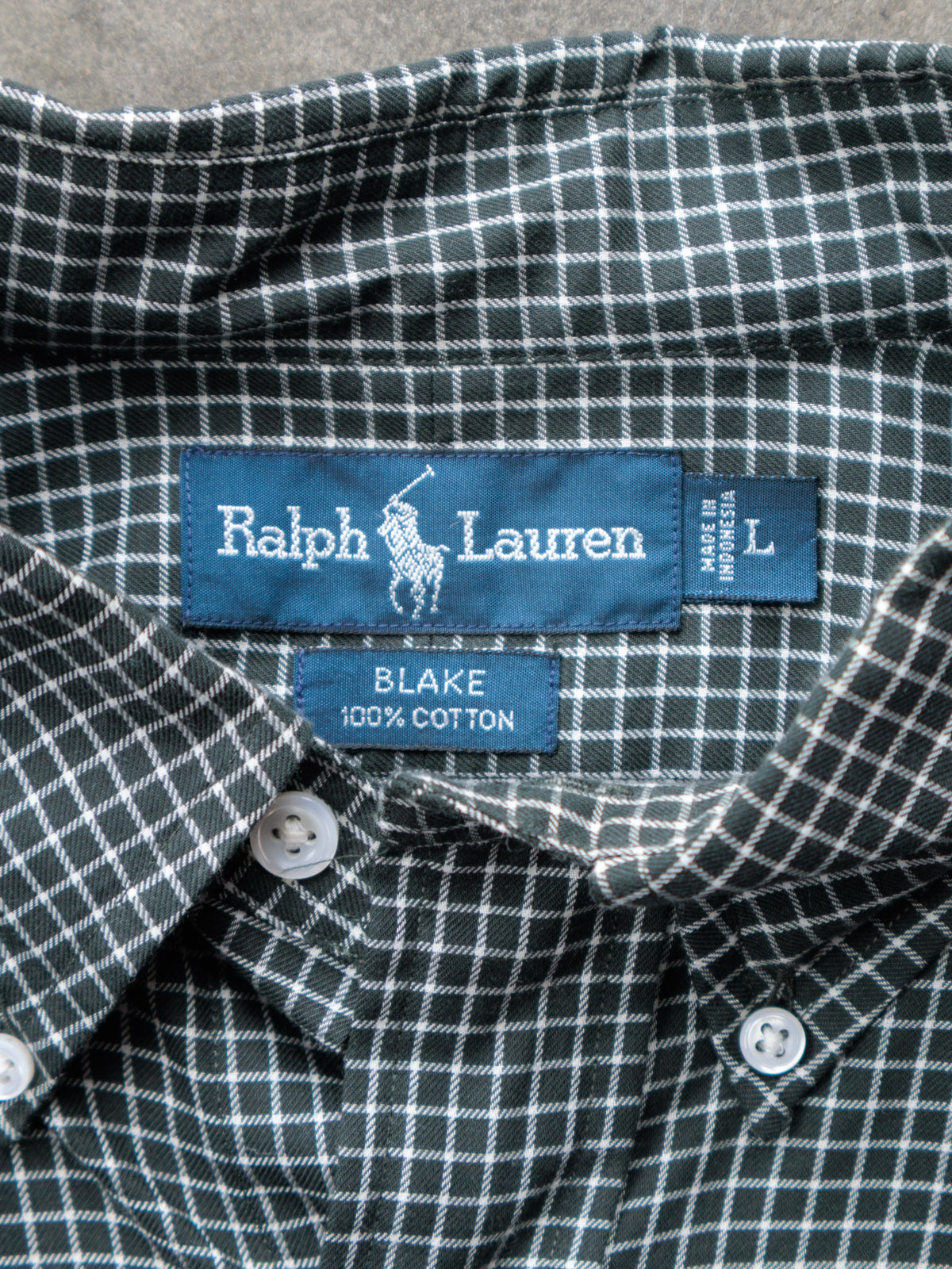 Vintage 00s Green Plaid Ralph Lauren Shirt (L)