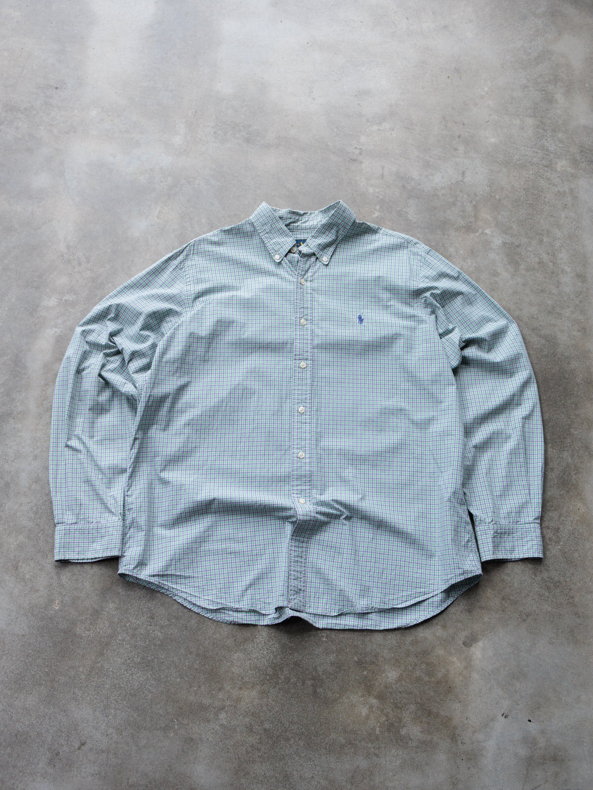 Vintage 00s Green Plaid Ralph Lauren Shirt (XL)