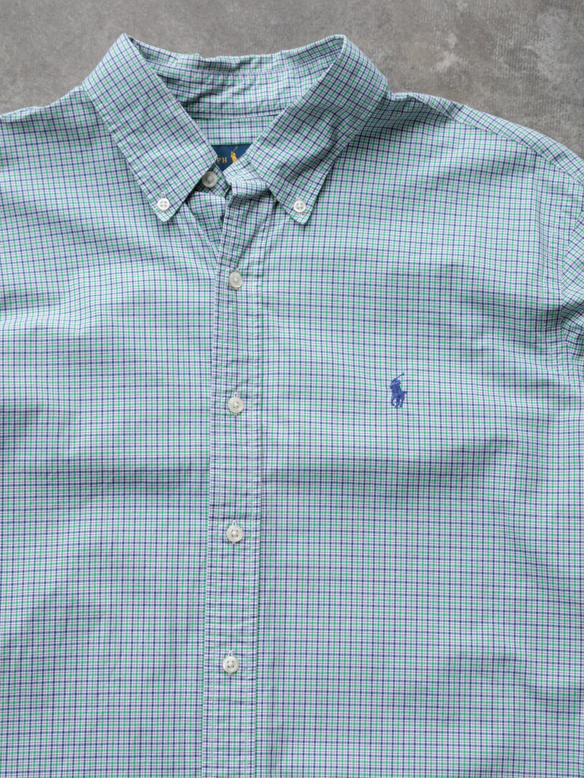 Vintage 00s Green Plaid Ralph Lauren Shirt (XL)