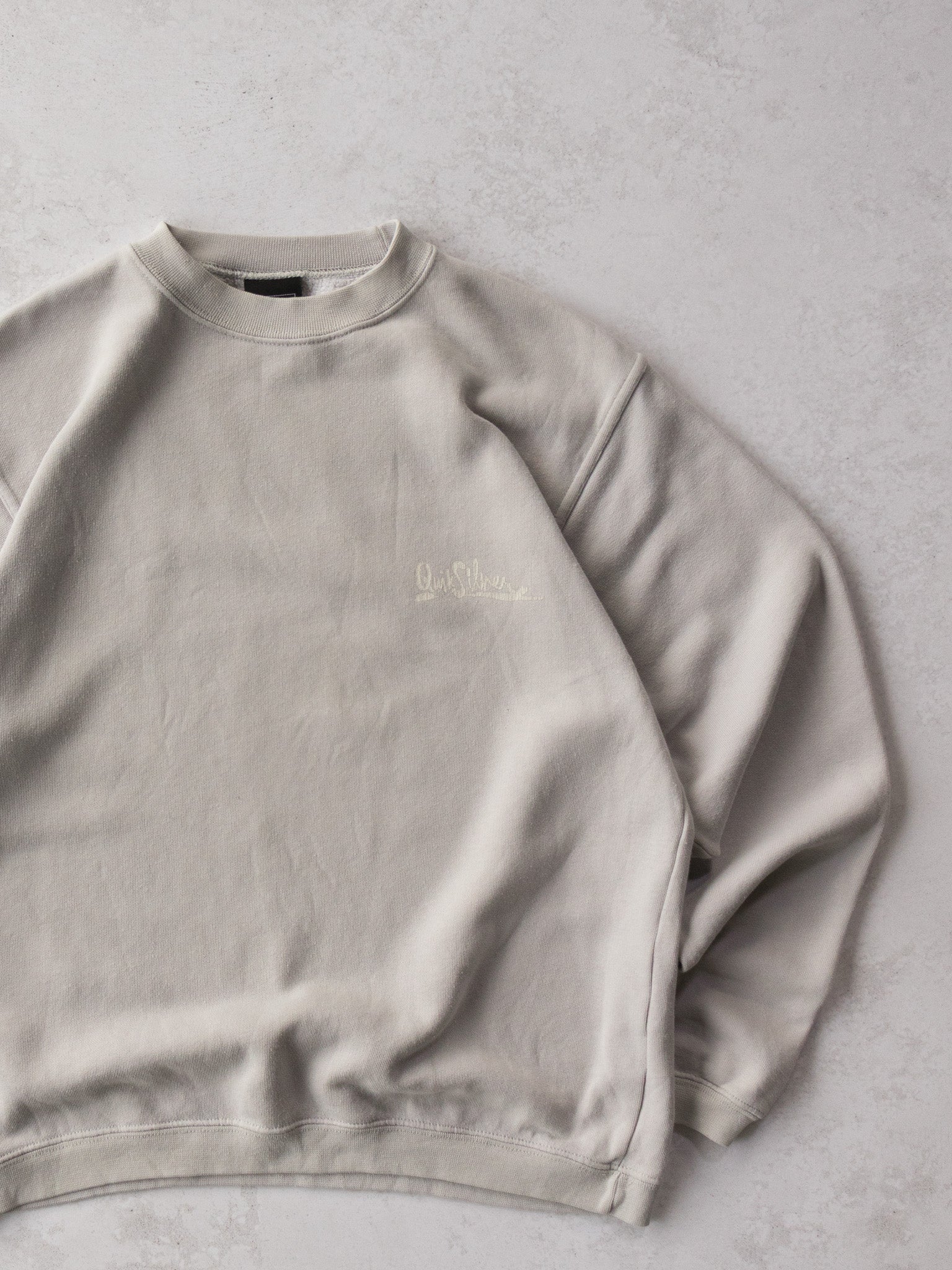 Vintage Quiksilver Stone Grey Sweatshirt (14Y)