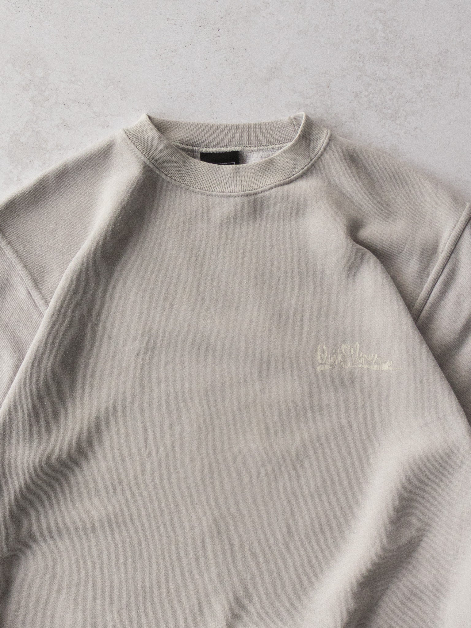 Vintage Quiksilver Stone Grey Sweatshirt (14Y)