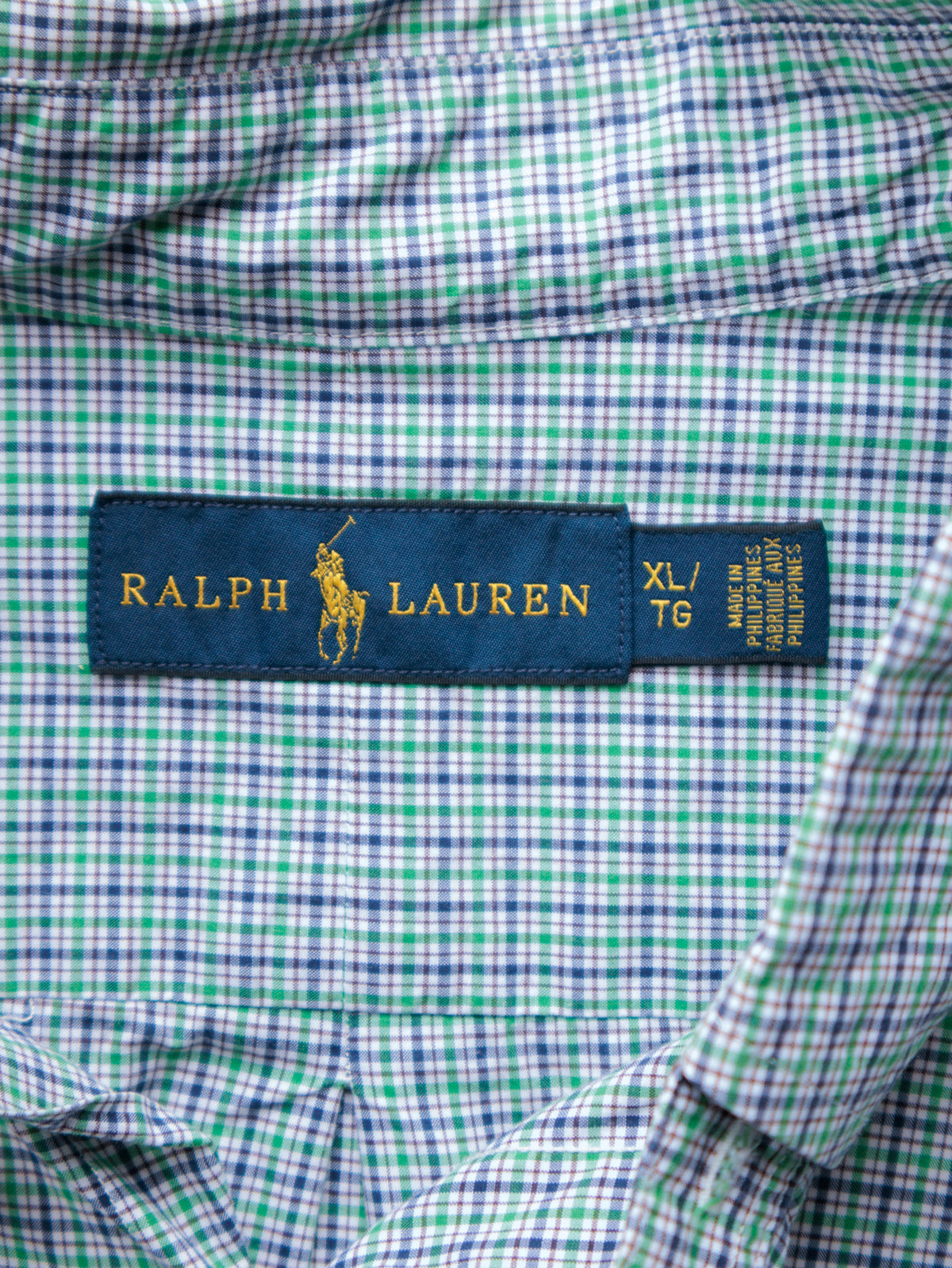 Vintage 00s Green Plaid Ralph Lauren Shirt (XL)