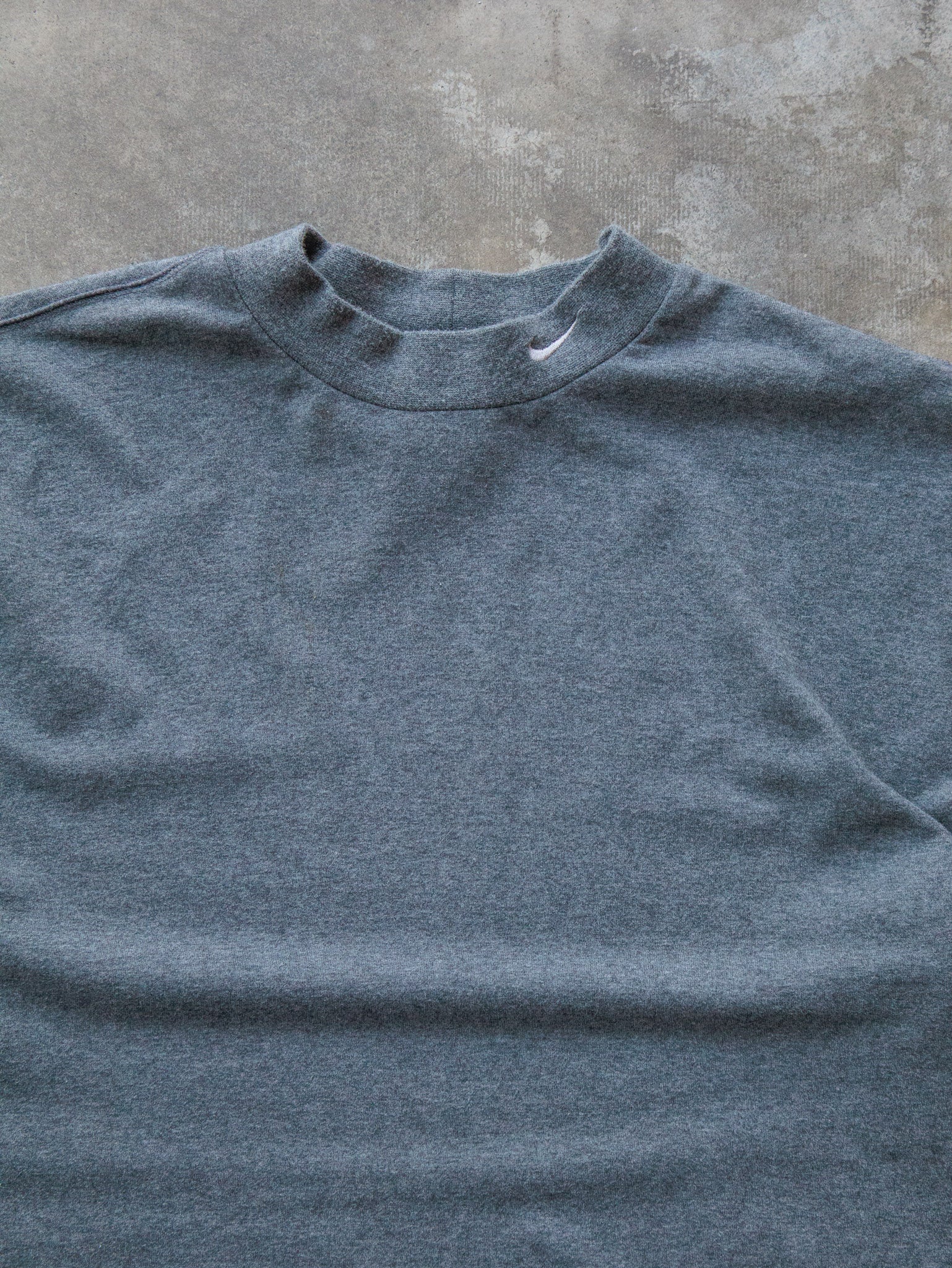 Vintage 00s Grey Nike Mock Neck Long Sleeve (L)