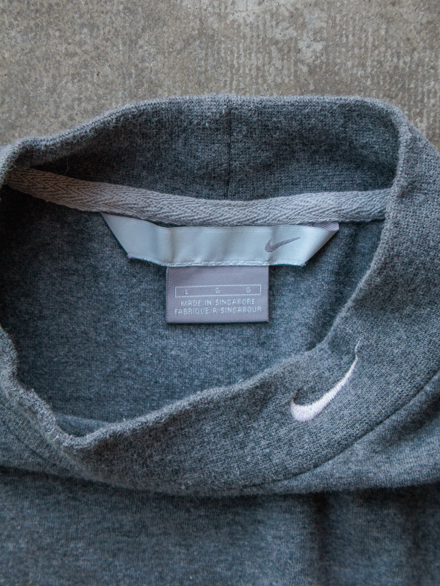 Vintage 00s Grey Nike Mock Neck Long Sleeve (L)
