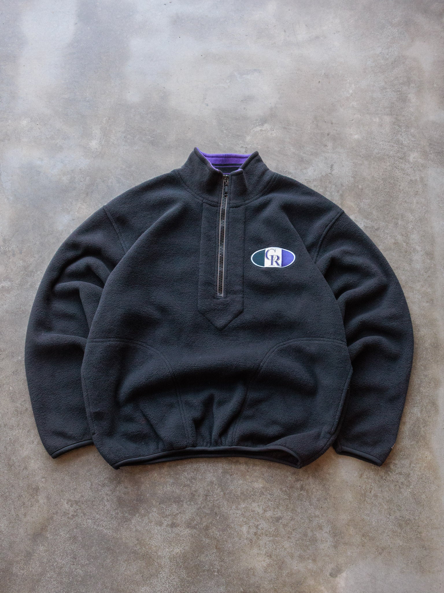 Vintage 90s Starter Black Colorado Rockies Fleece Sweatshirt (M)