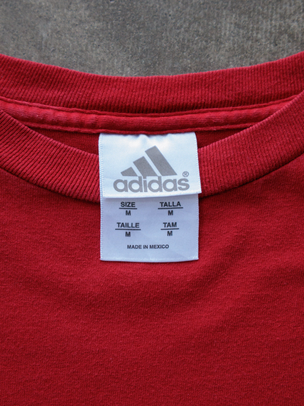 Vintage Red Adidas Athletics Dept Long Sleeve Tee (M)