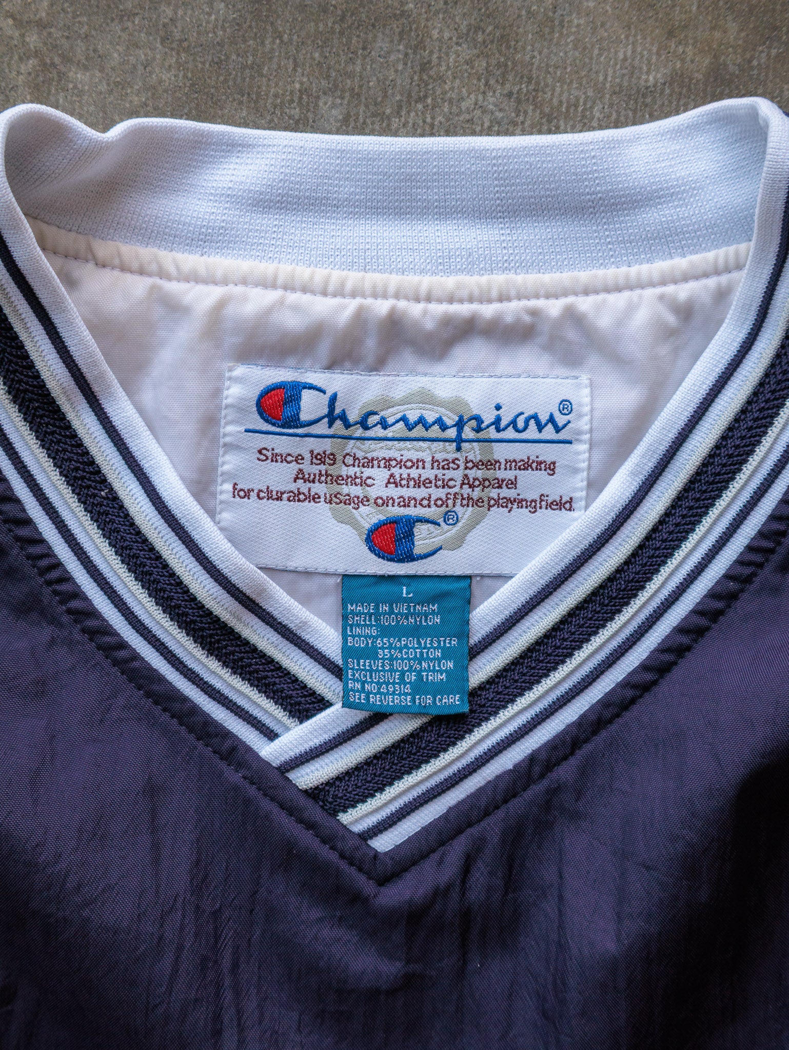 Vintage 90s Purple Champion Pullover Jacket (L)