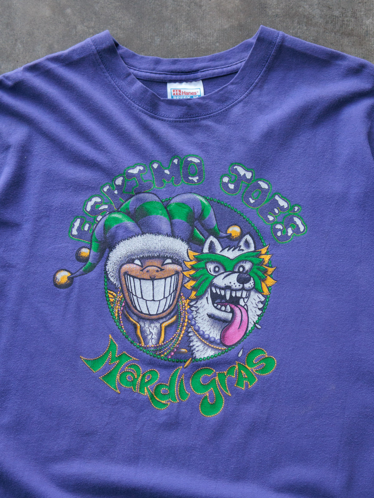 Vintage 2001 Purple Eskimo Joe's Mardi Gras Tee (2XL)