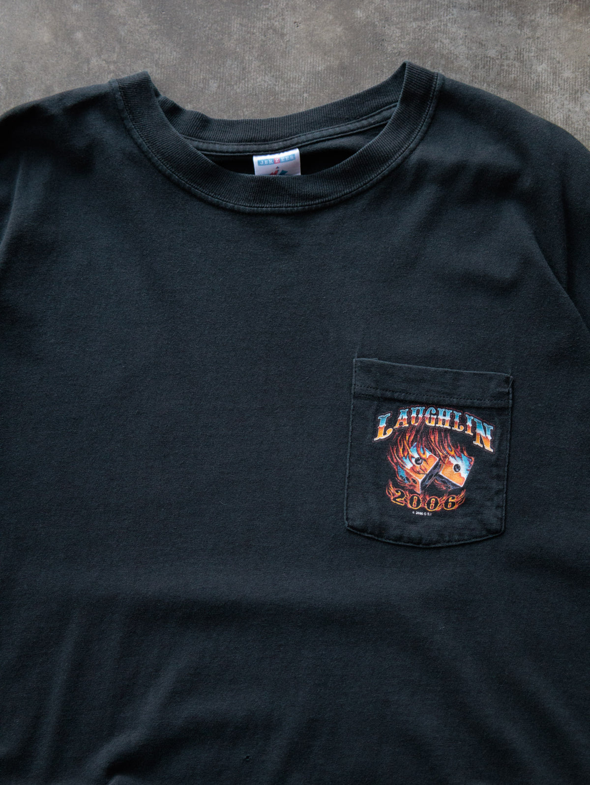 Vintage 2006 Black Laughlin Pocket Tee (2XL)