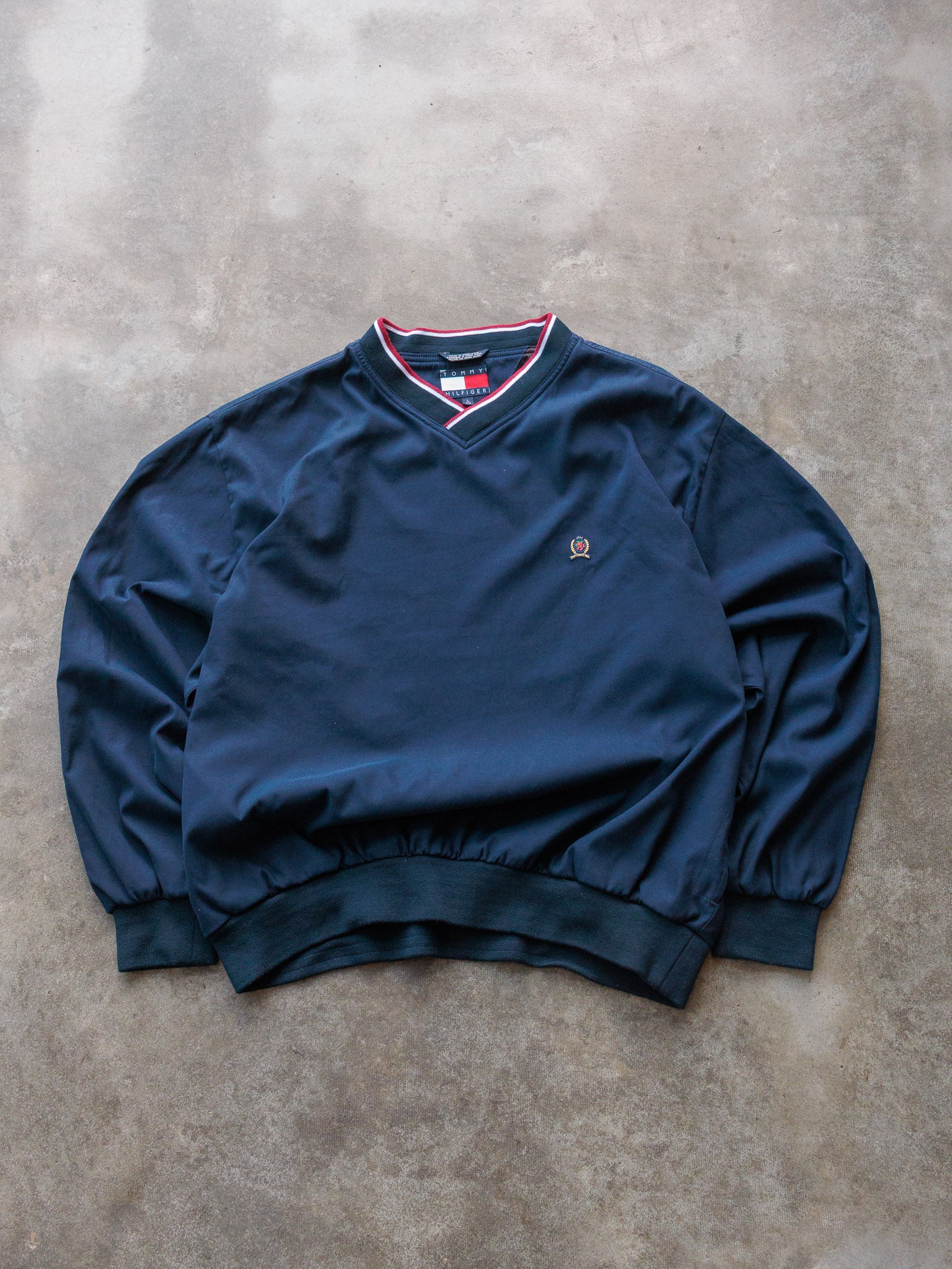 Vintage 90s Blue Tommy Hilfiger Pullover Jacket (L)