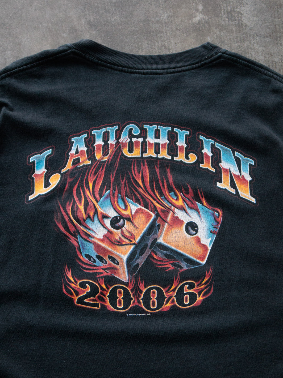Vintage 2006 Black Laughlin Pocket Tee (2XL)