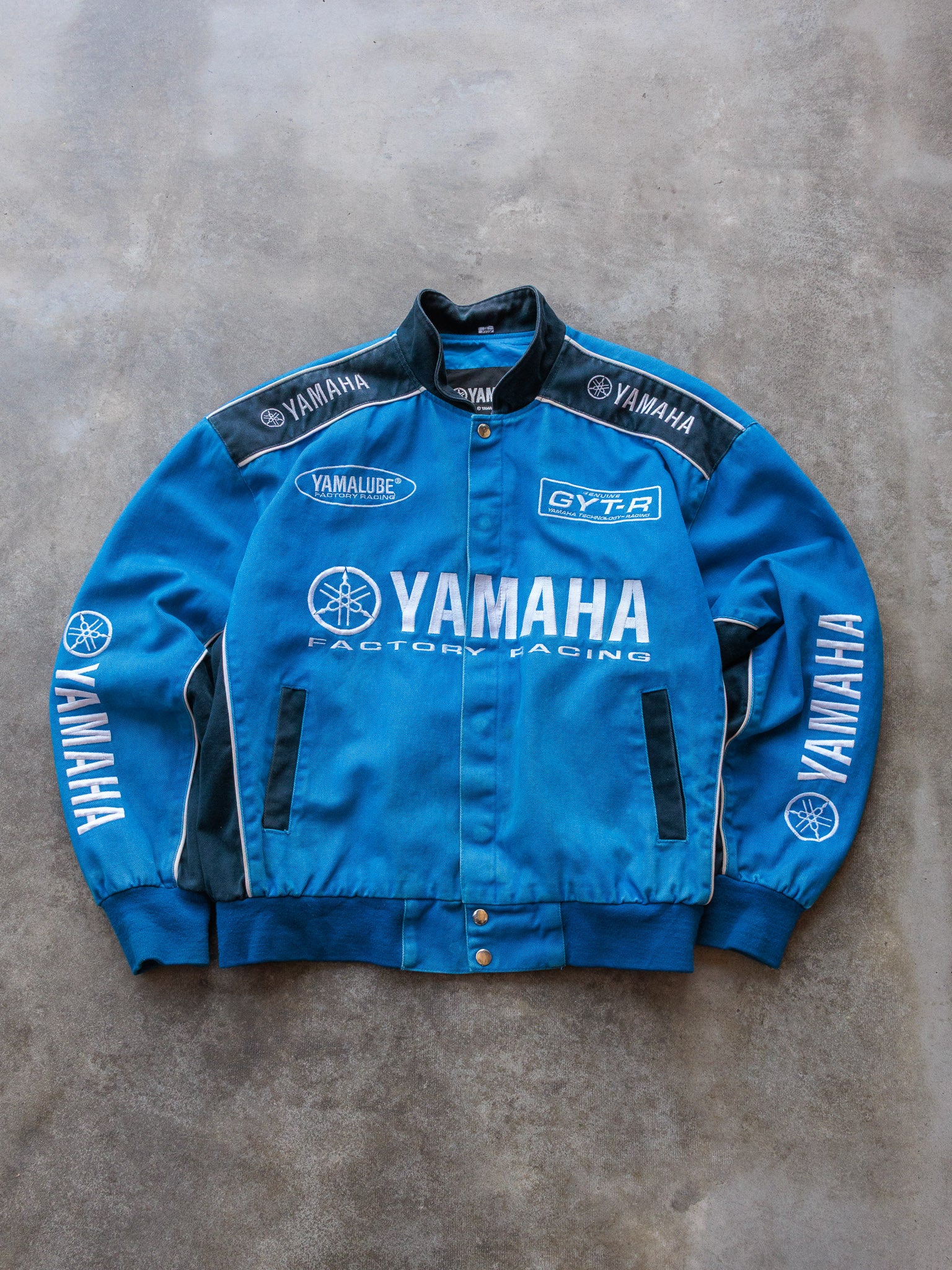 Vintage 90s Blue Yamaha Factory Racing Jacket (L)