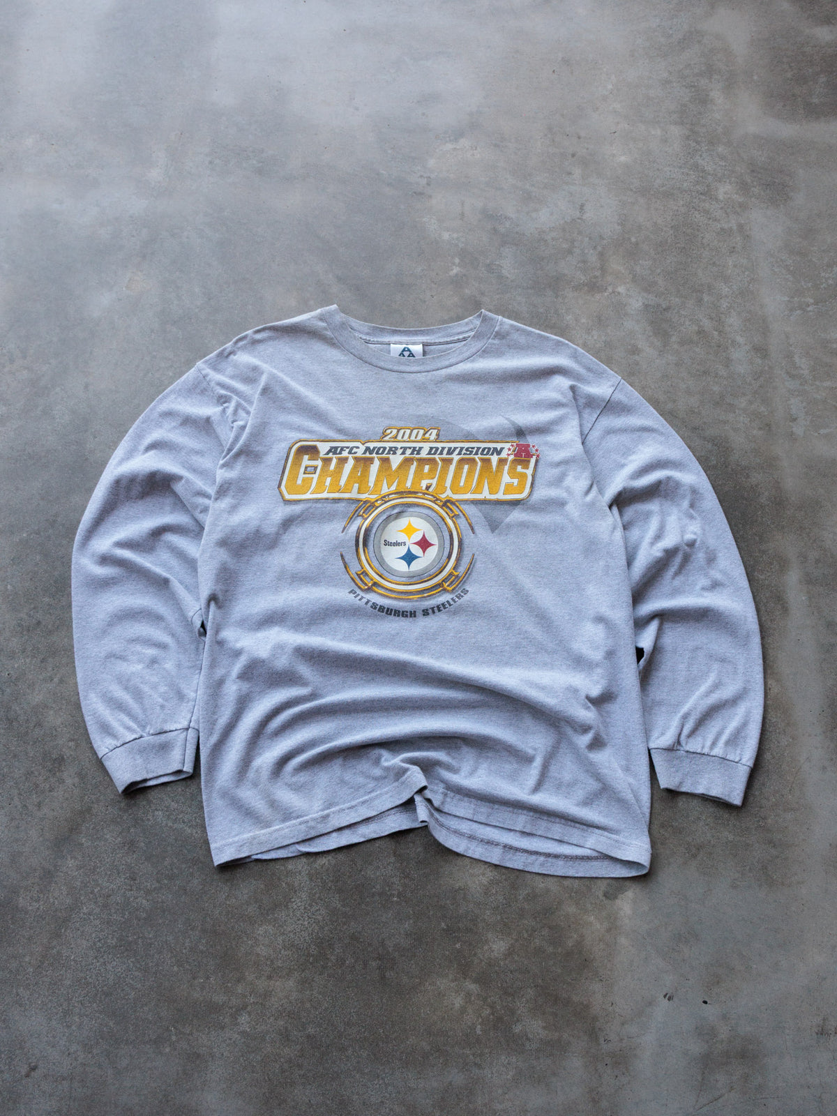 Vintage 2004 Grey Pittsburgh Steelers Long Sleeve Tee (L)