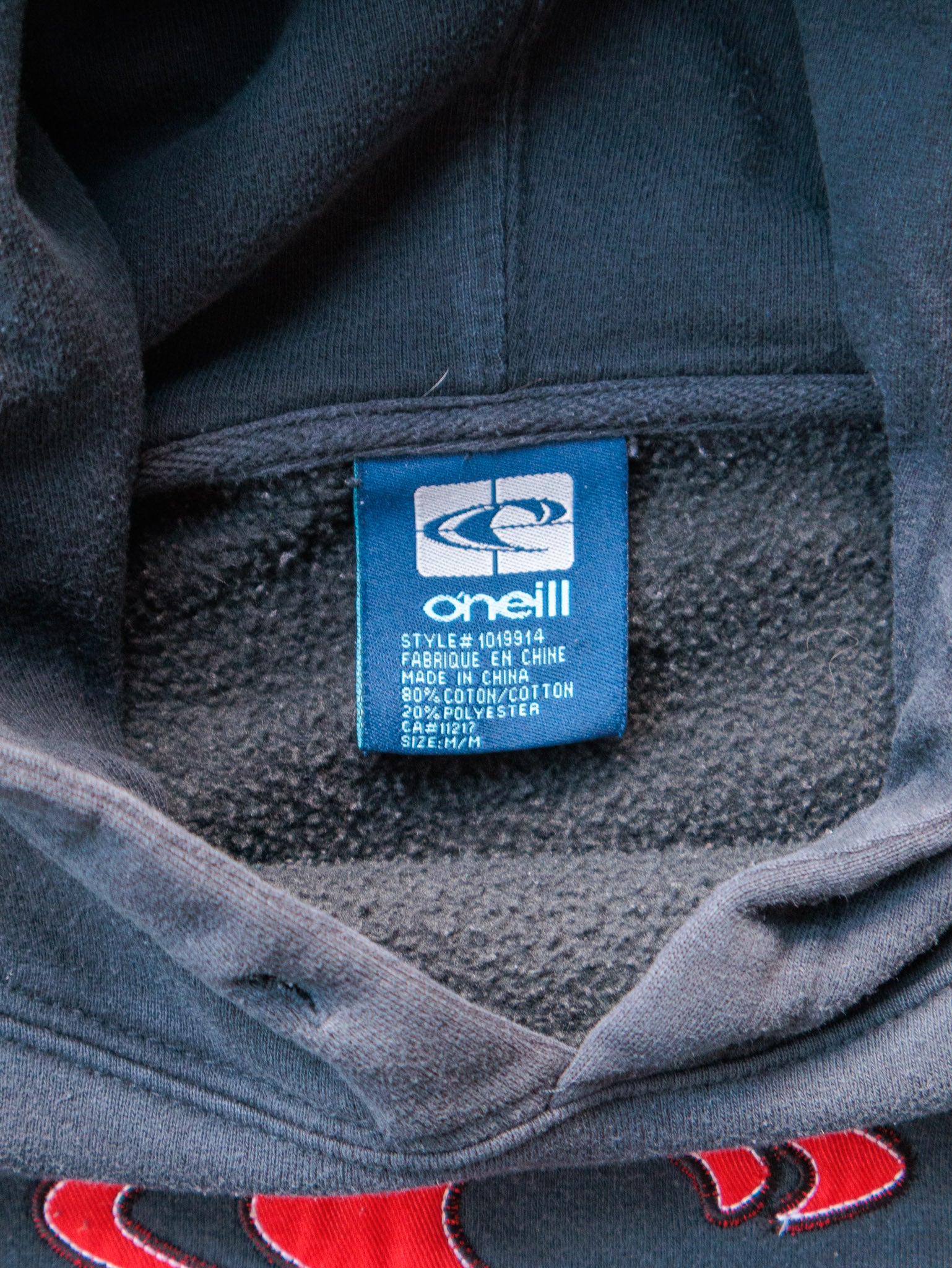 Vintage 00s Faded Black O'Neill Hoodie (M)
