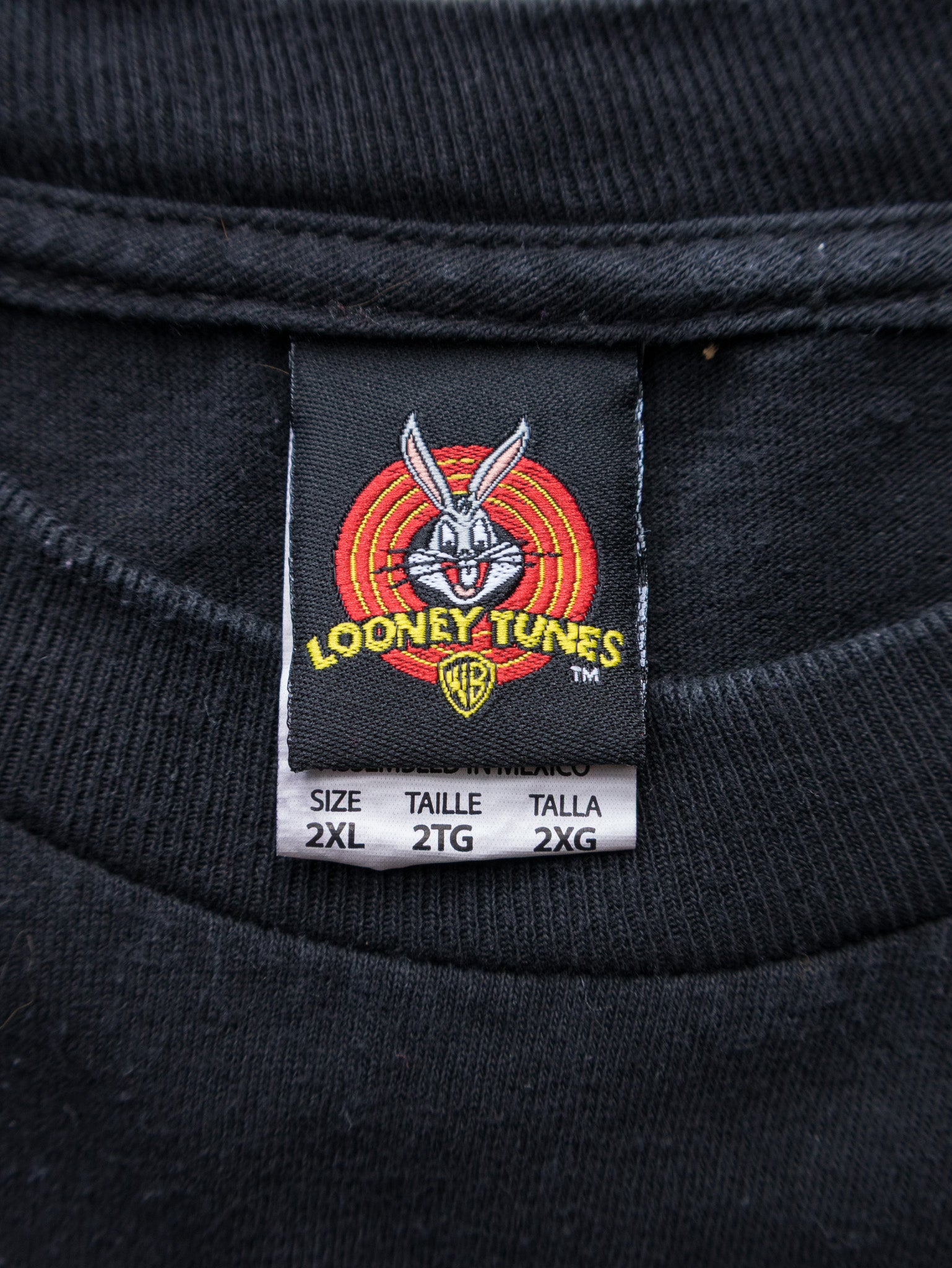 Vintage 2009 Black Looney Tunes Marvin the Martian Tee (2XL)