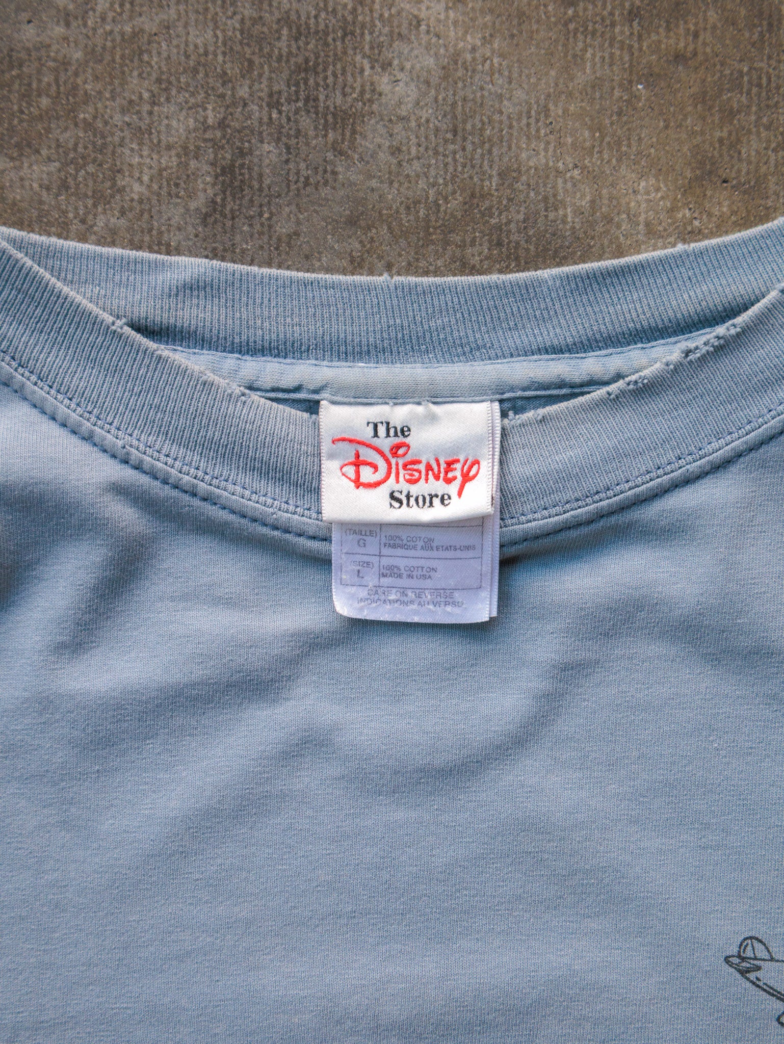 Vintage 90s Light Blue Mickey Mouse The Mail Pilot Tee (L)