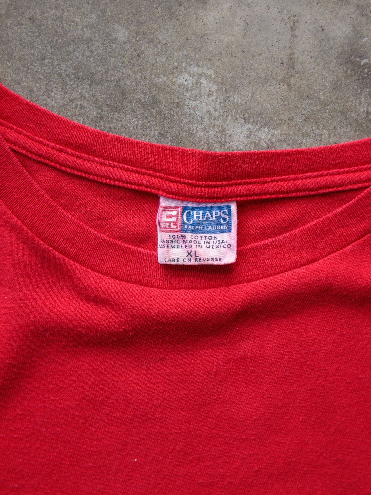 Vintage 90s Red Chaps Ralph Lauren Tee (XL)