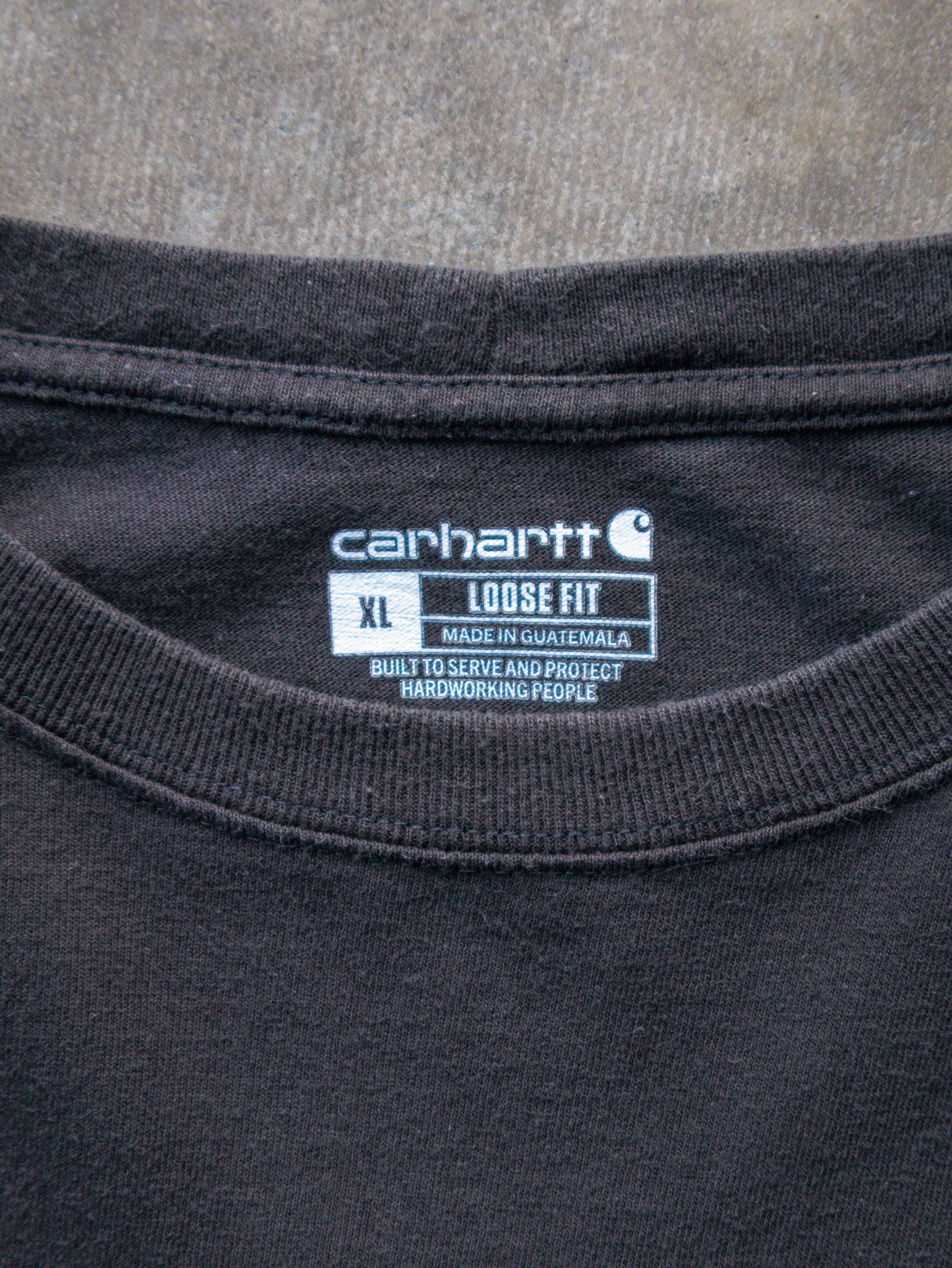 Vintage Faded Black Carhartt Pocket Long Sleeve (XL)
