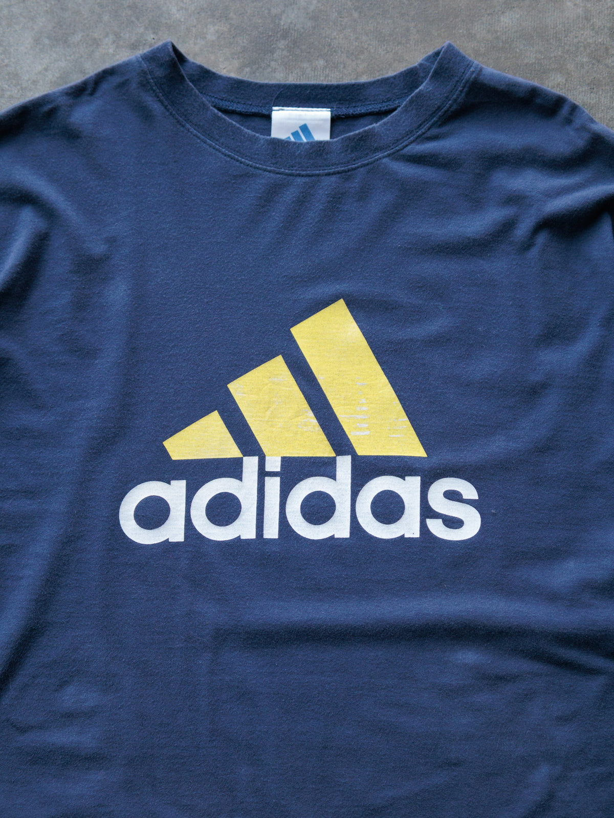 Vintage 00s Navy Adidas Logo Tee (XL)