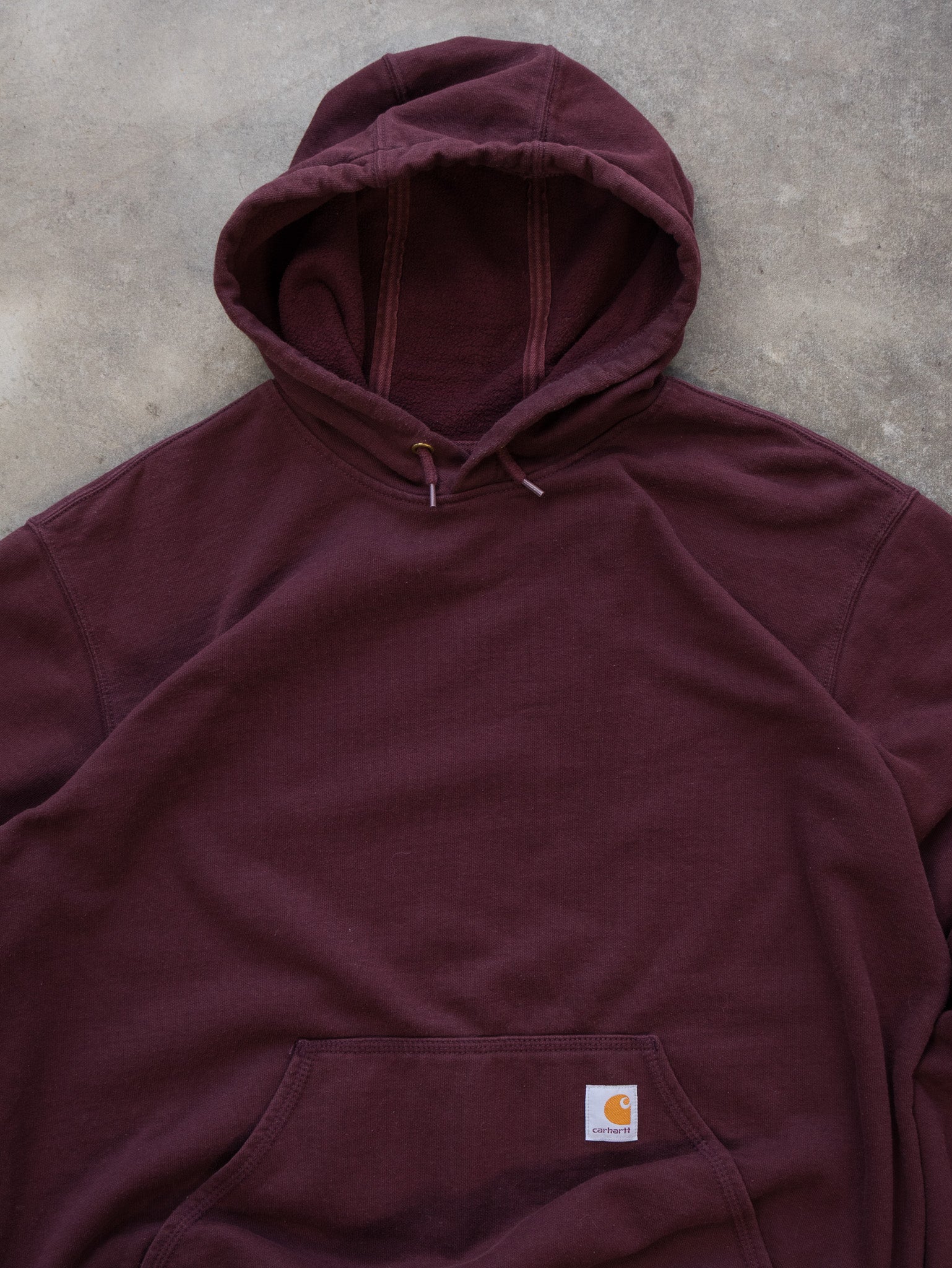 Vintage Burgundy Carhartt Hoodie (L)