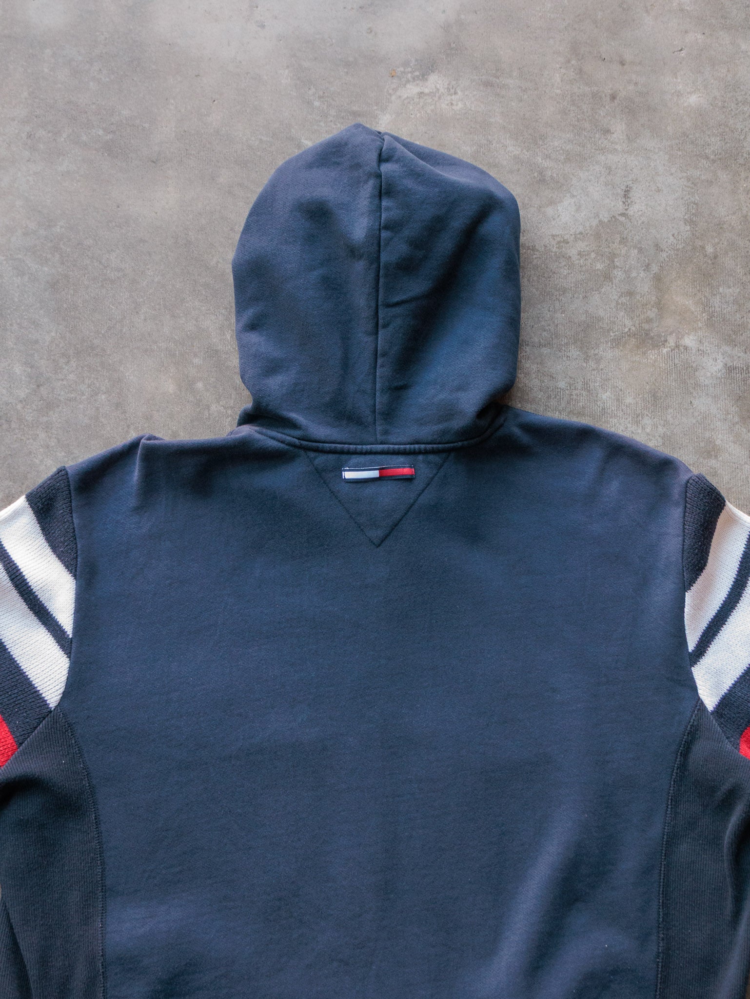 Vintage 90s Navy Tommy Hilfiger Zip Hoodie (M)