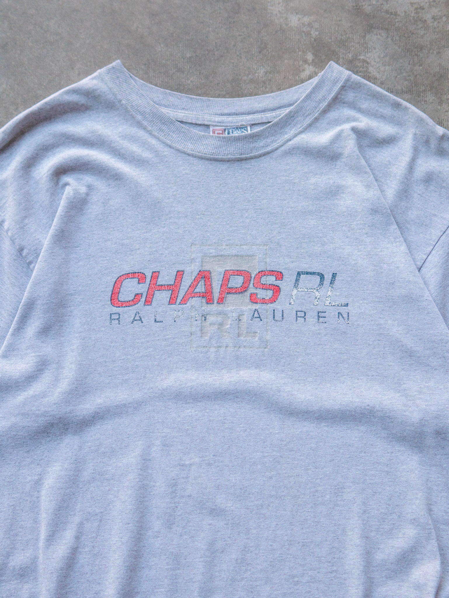 Vintage 90s Grey Chaps Ralph Lauren Tee (L)