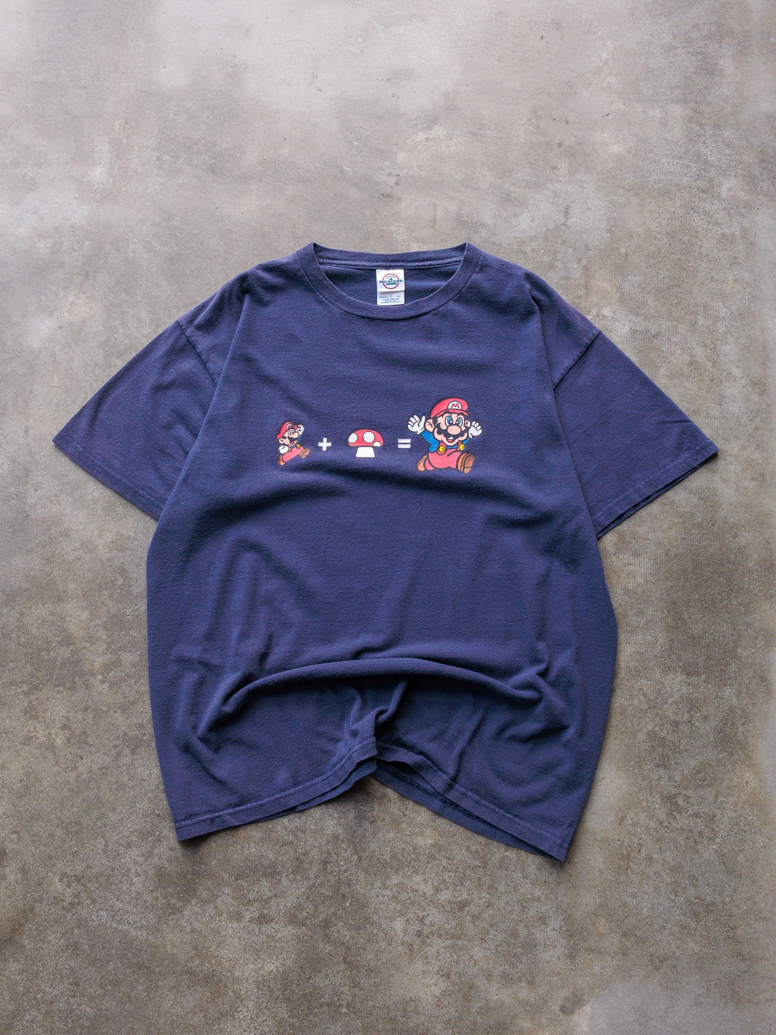 Vintage 00s Navy Super Mario Tee (L)